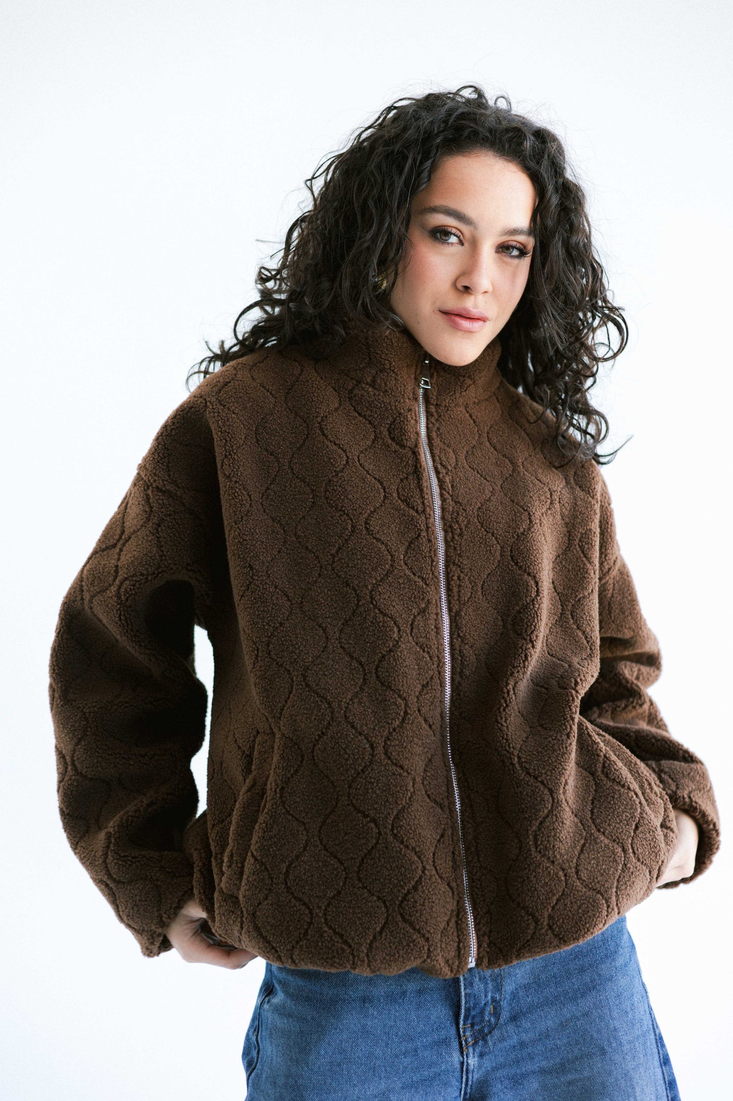 Snug Teddy Jacket - Brown