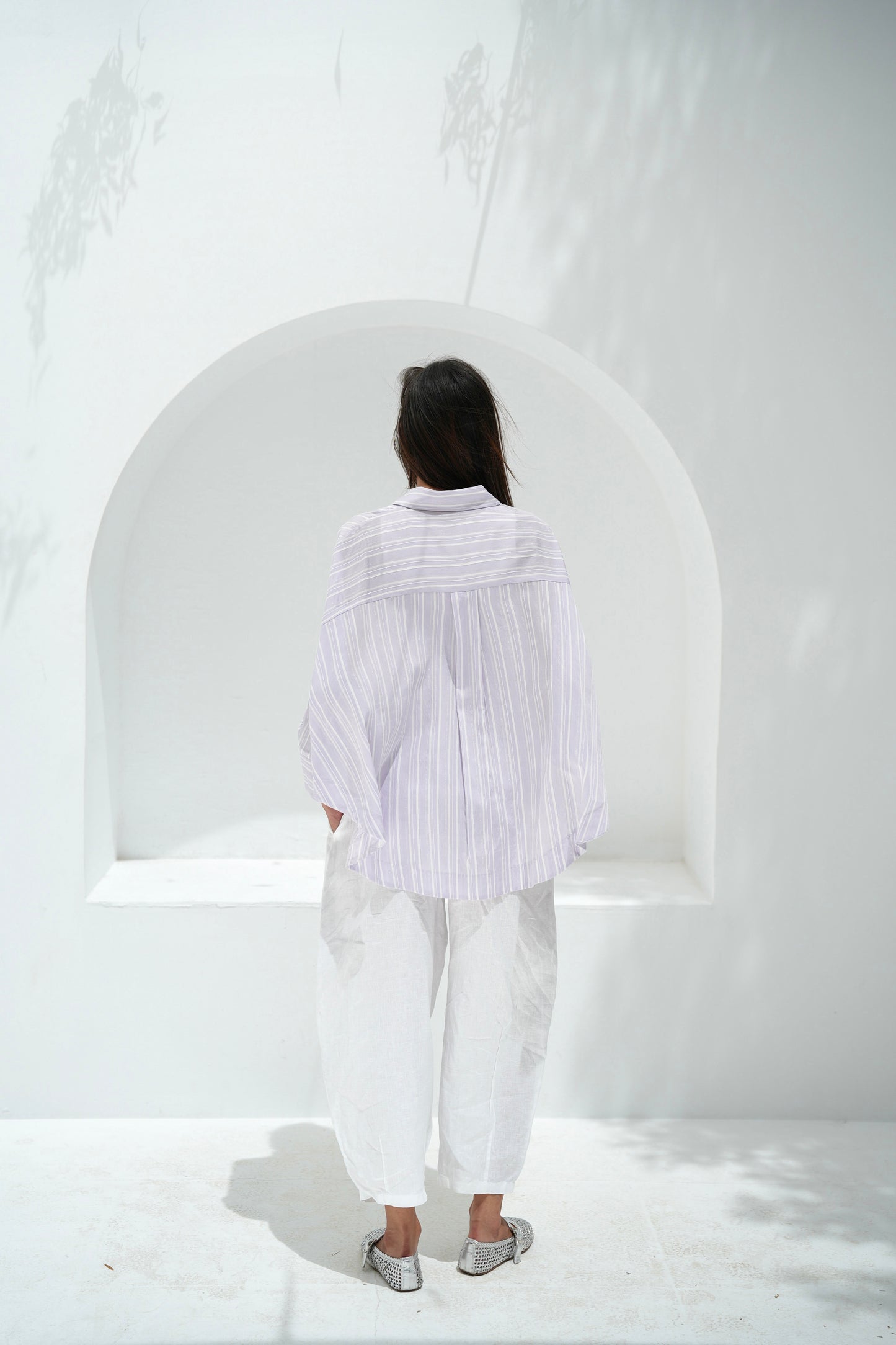 Over The Rainbow Striped Shirt - Lilac