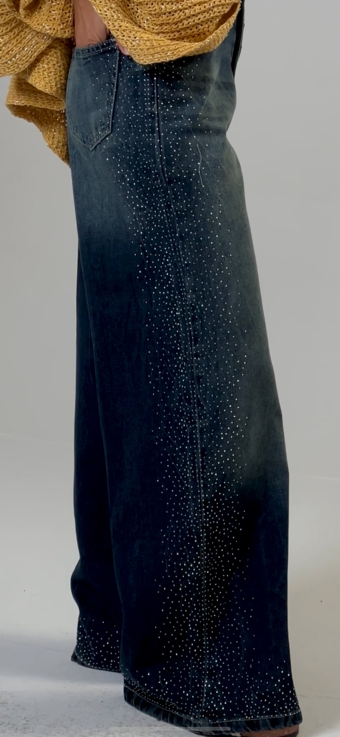 Stargazer Denim Pants in Dark Blue