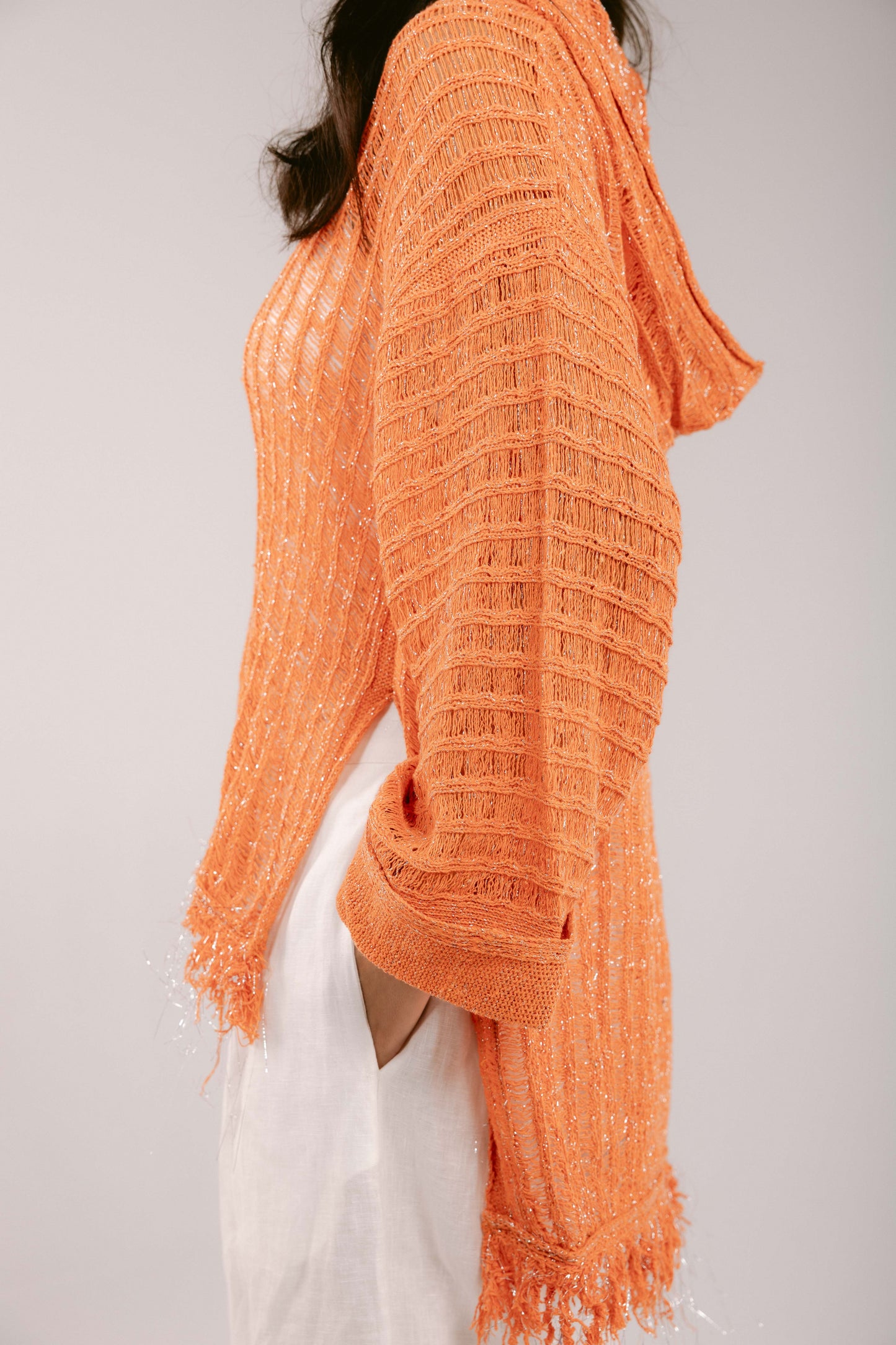 By The Beach Crochet Top - Orange