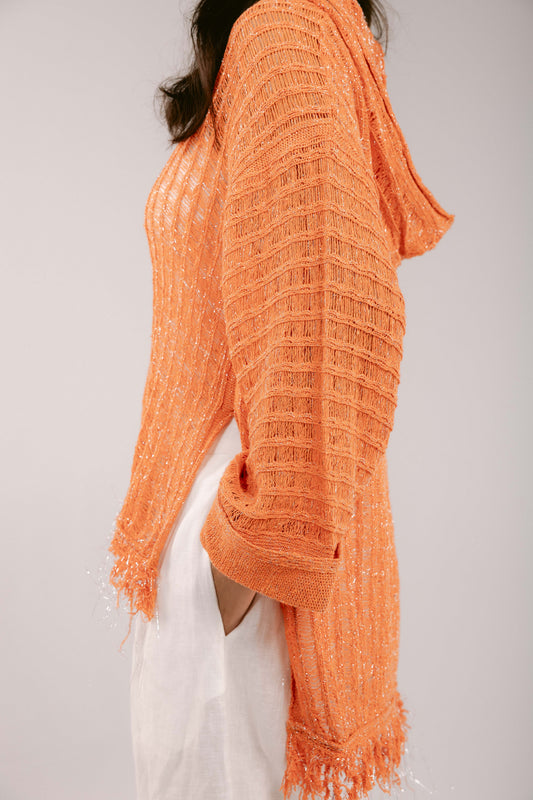 By The Beach Crochet Top - Orange
