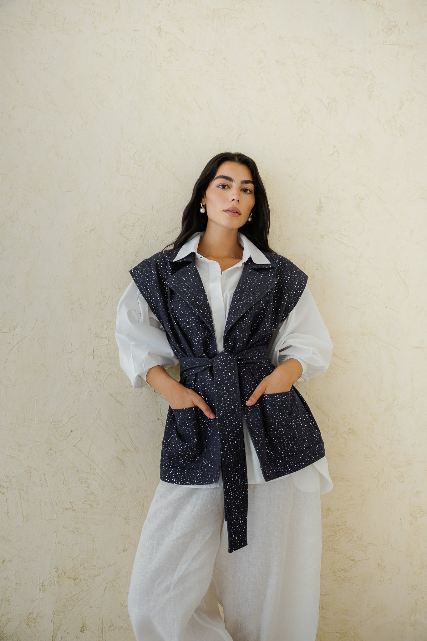 You Have My Heart Denim Vest - Dark Blue