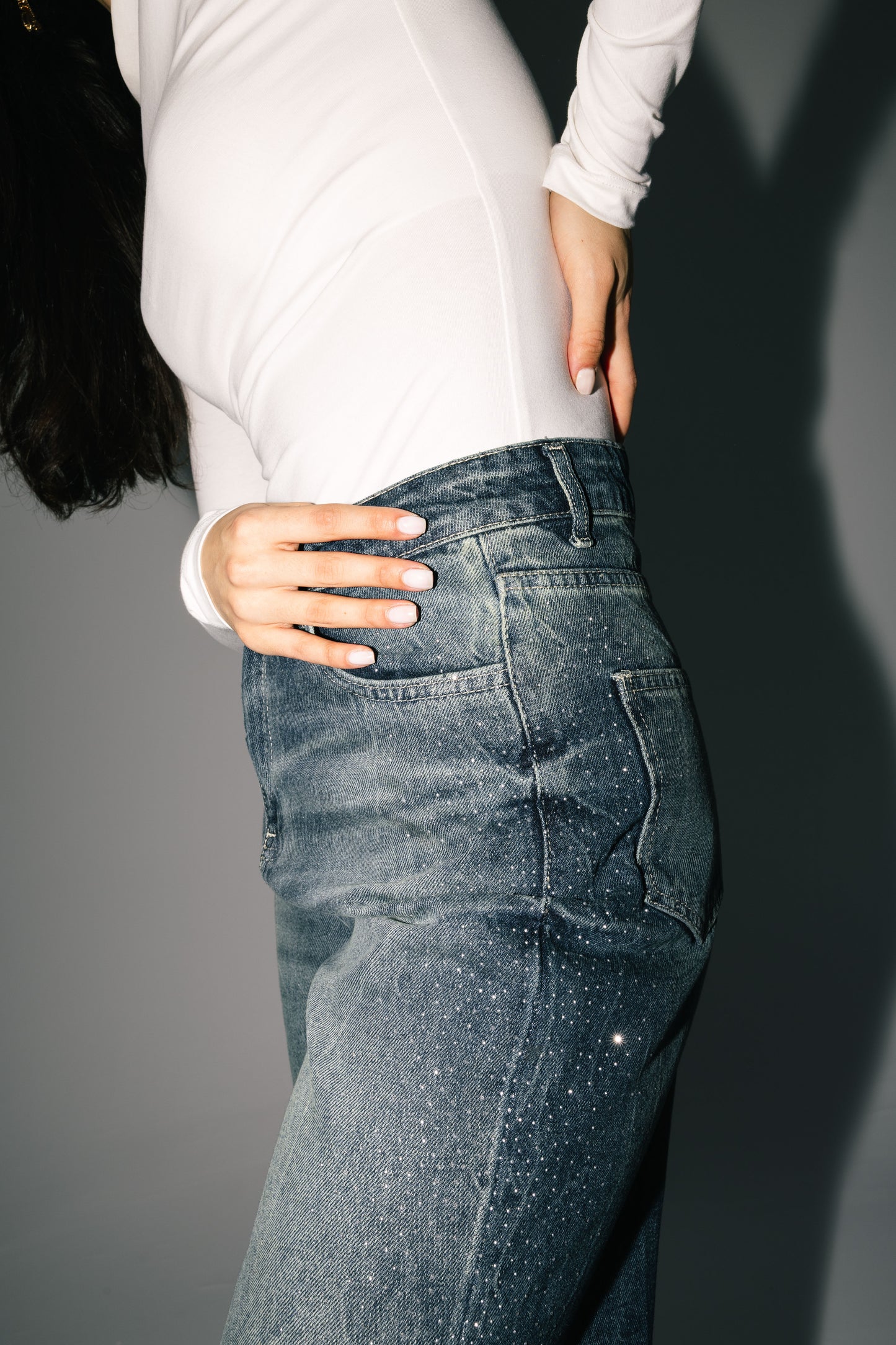 Stargazer Denim Pants in Dark Blue