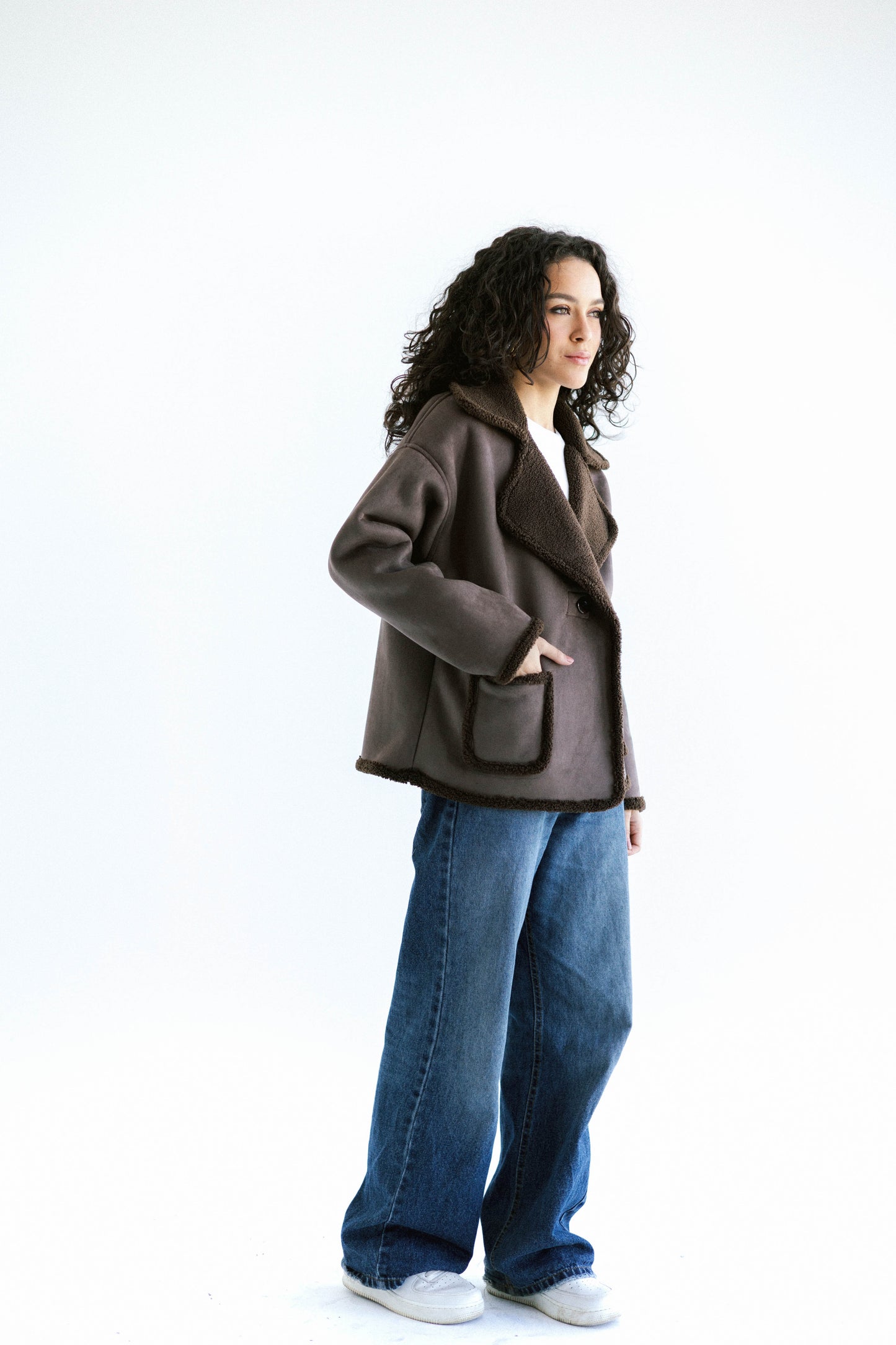 Warmth Shearling Jacket - Brown