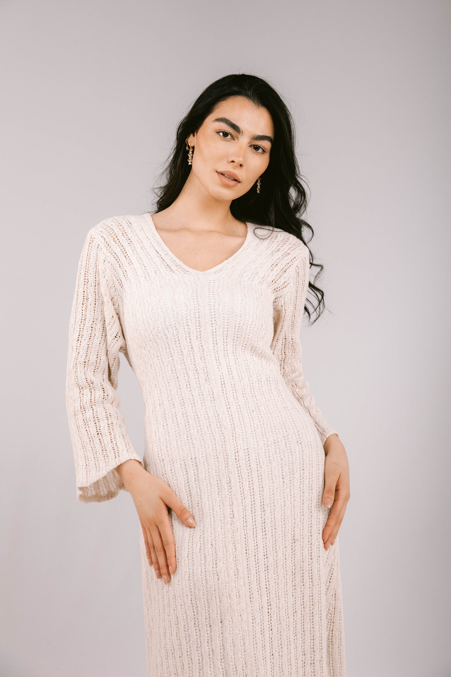 Sun Rays Crochet Dress - Off-White