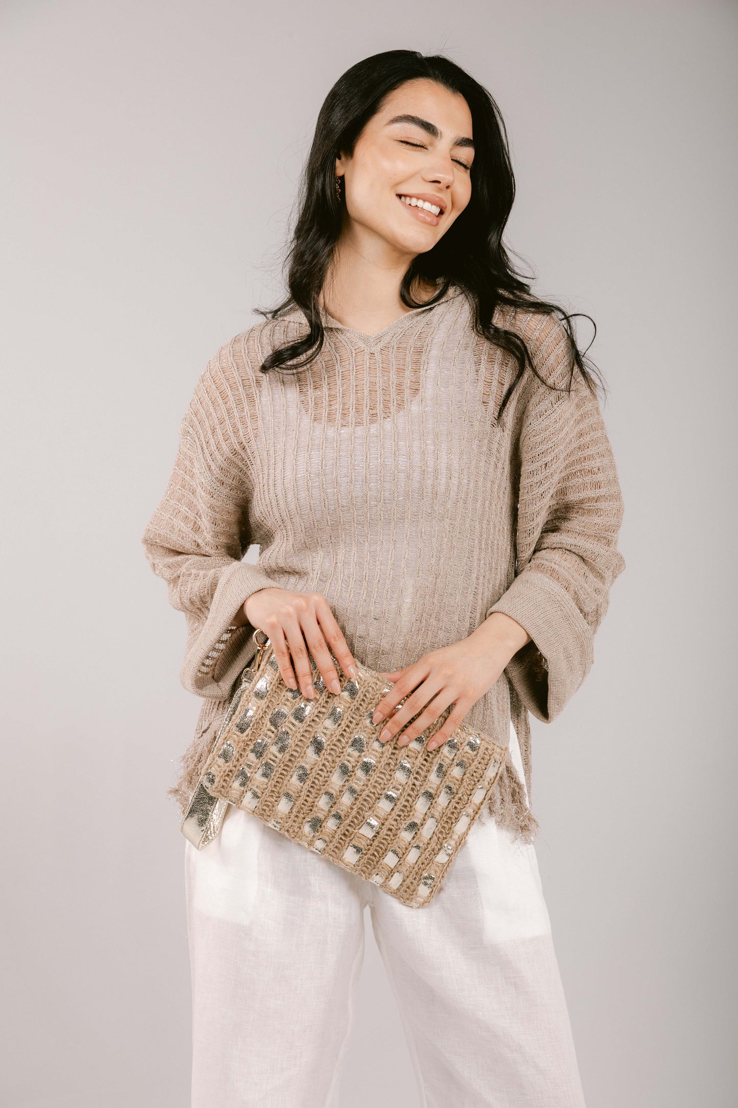 Beach Glow Summer Clutch - Gold