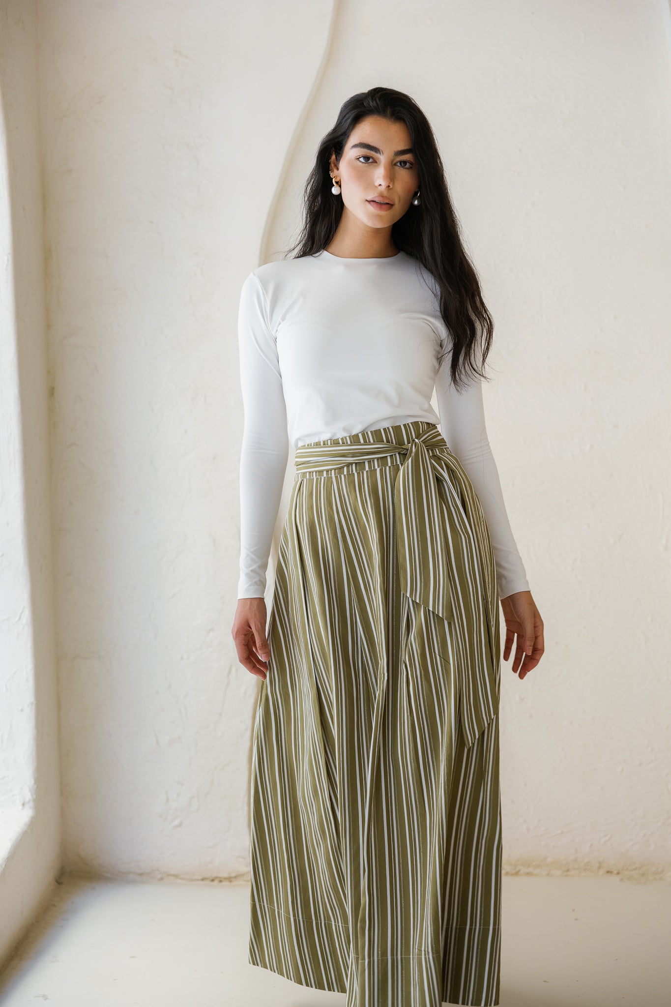 Your Favorite Striped Skirt - Olive