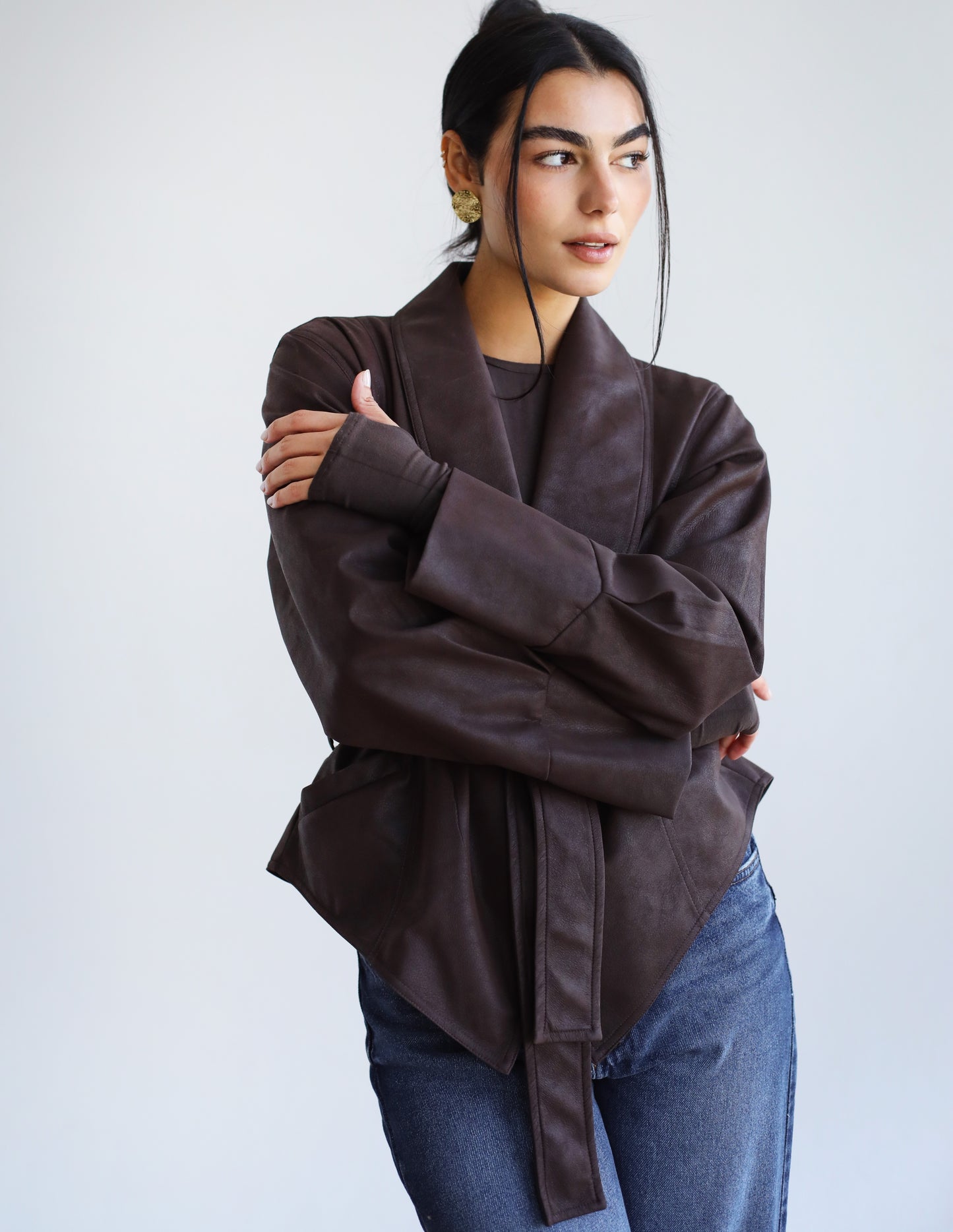 Risk Taker Leather Jacket - Brown