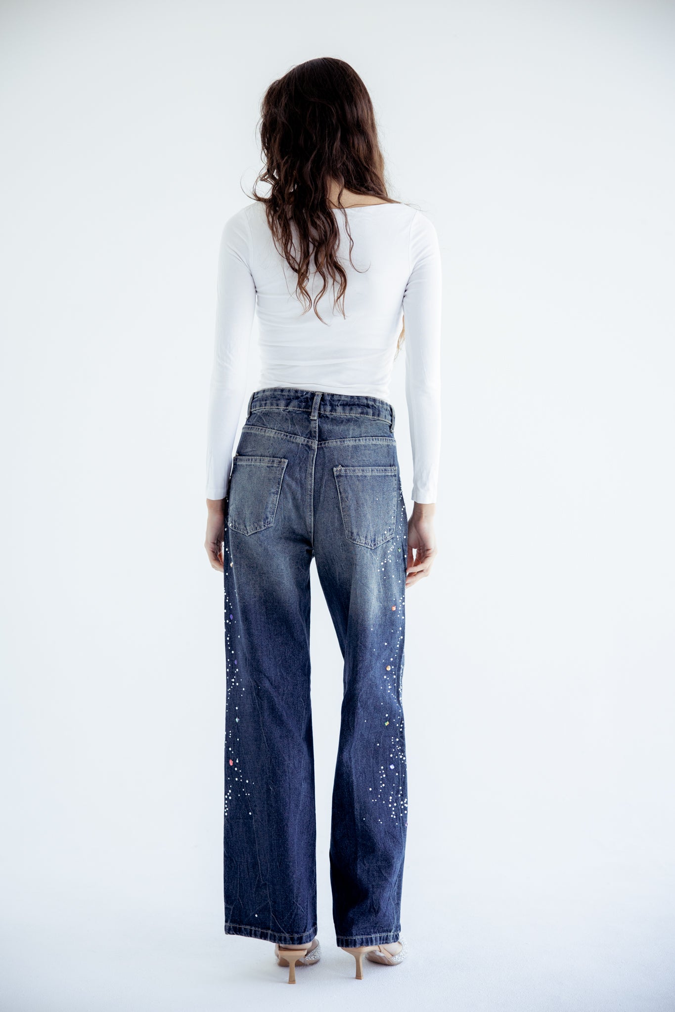 Loved You First Denim Pants in Dark Blue