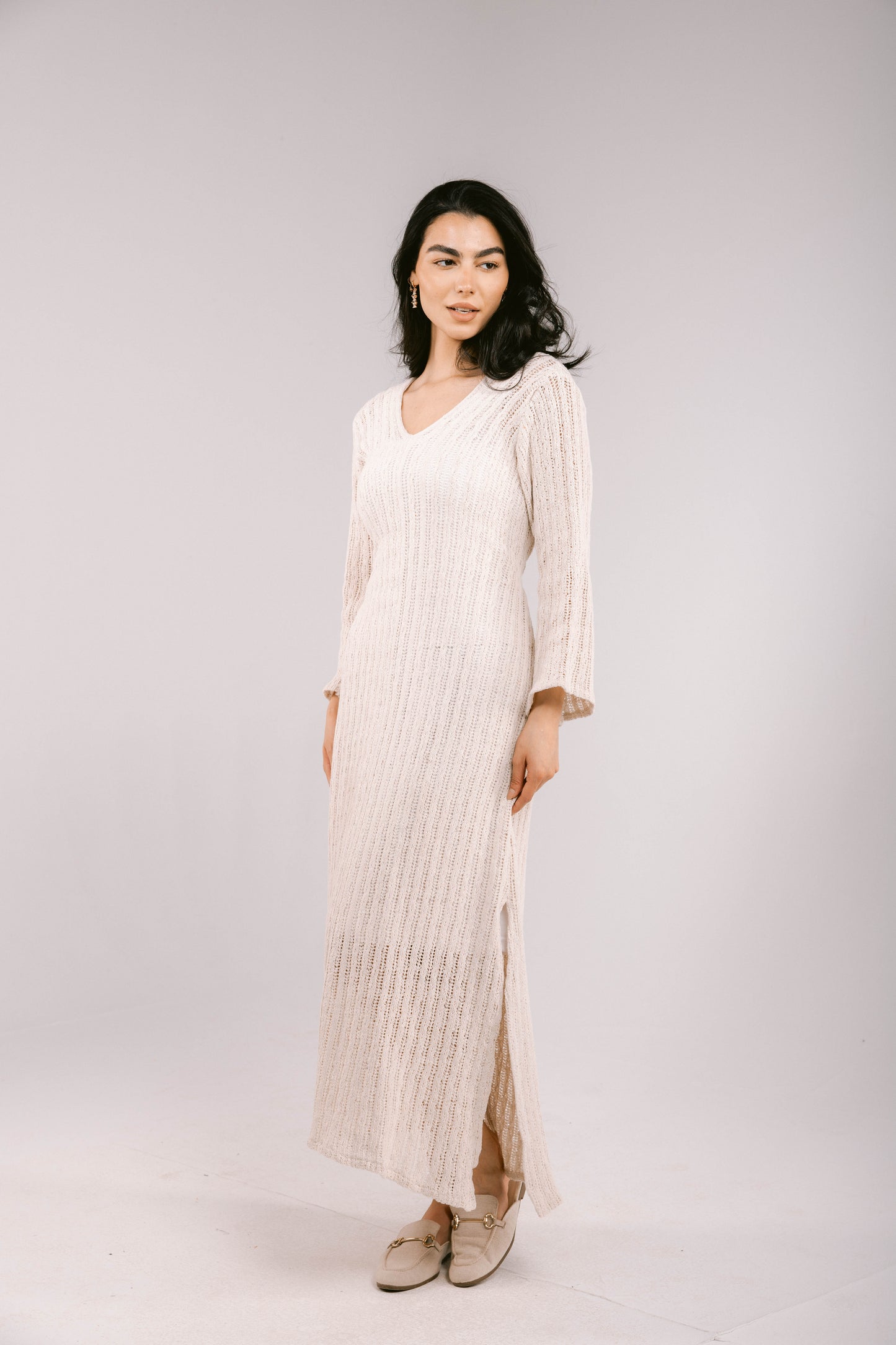 Sun Rays Crochet Dress - Off-White