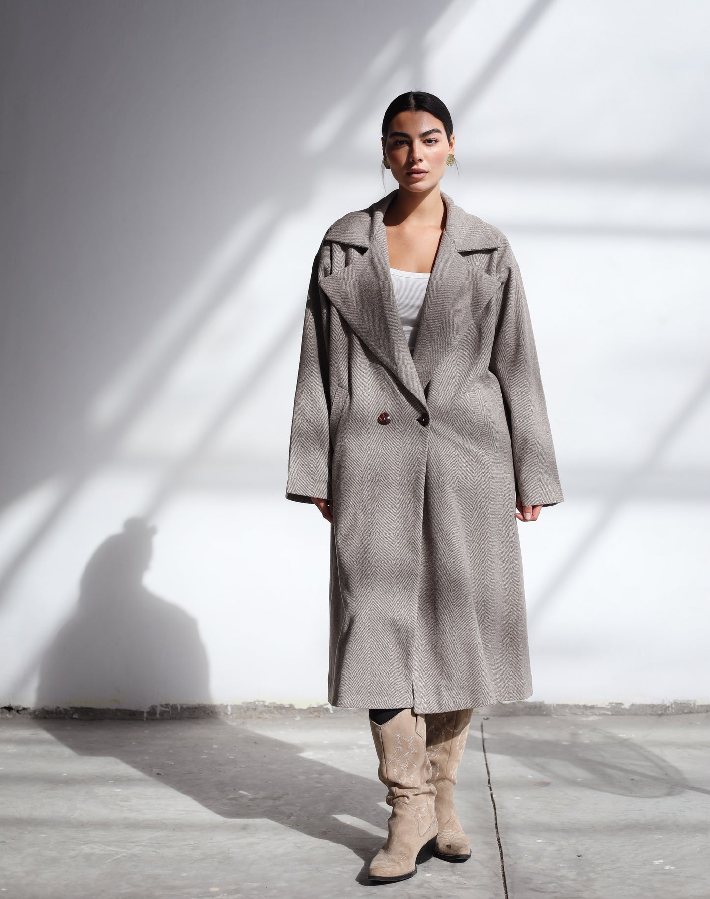 Long Time Coat - Brown Stripes