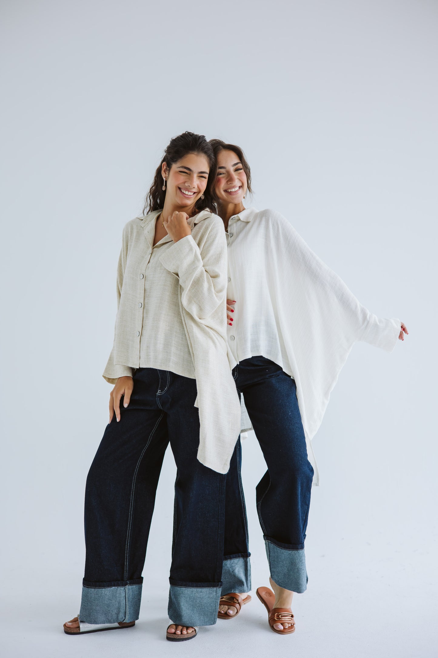 Giving Joy Linen Cape in White