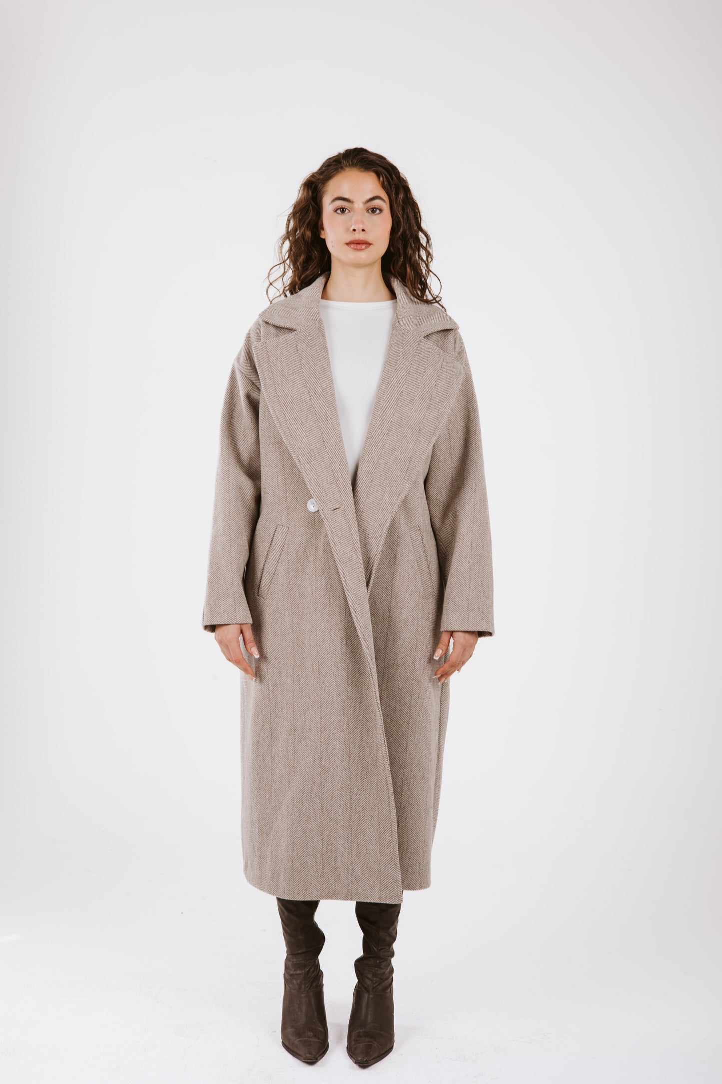 Long Time Coat - Brown Stripes