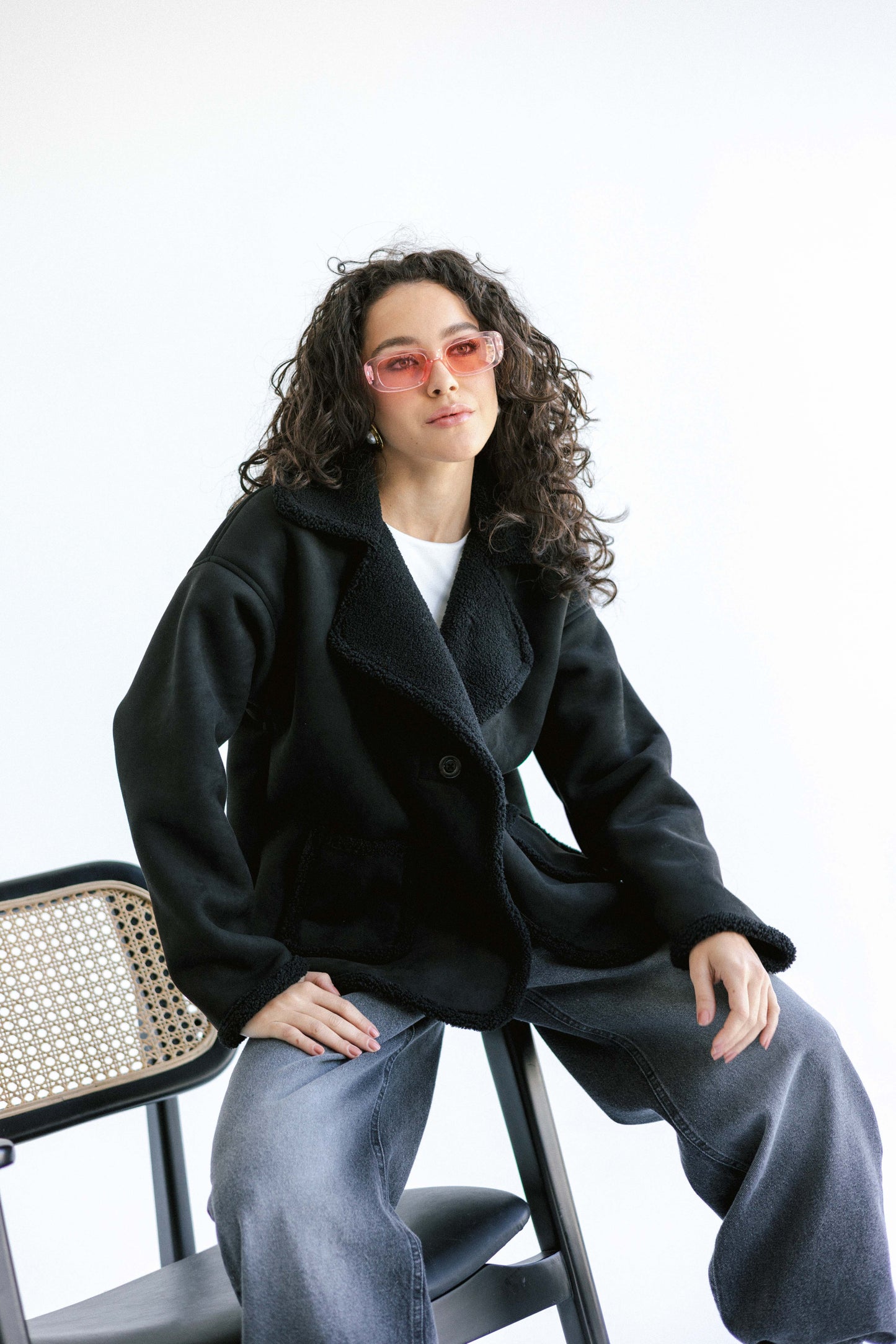Warmth Shearling Jacket - Black