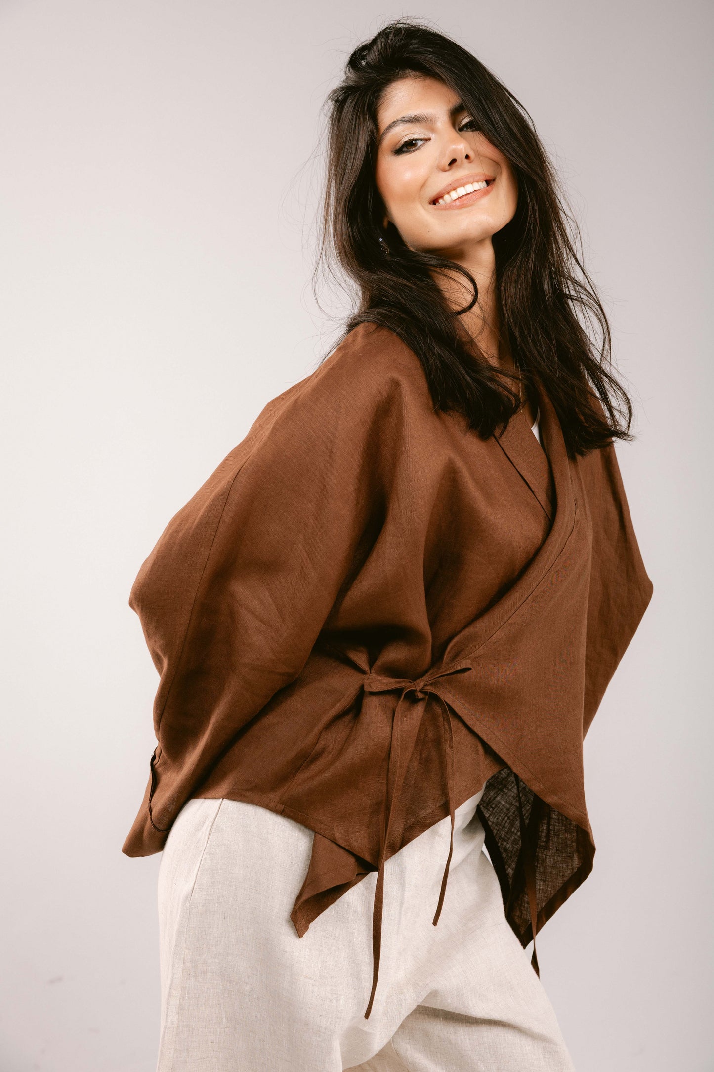 Such A Dreamy Linen Top - Brown