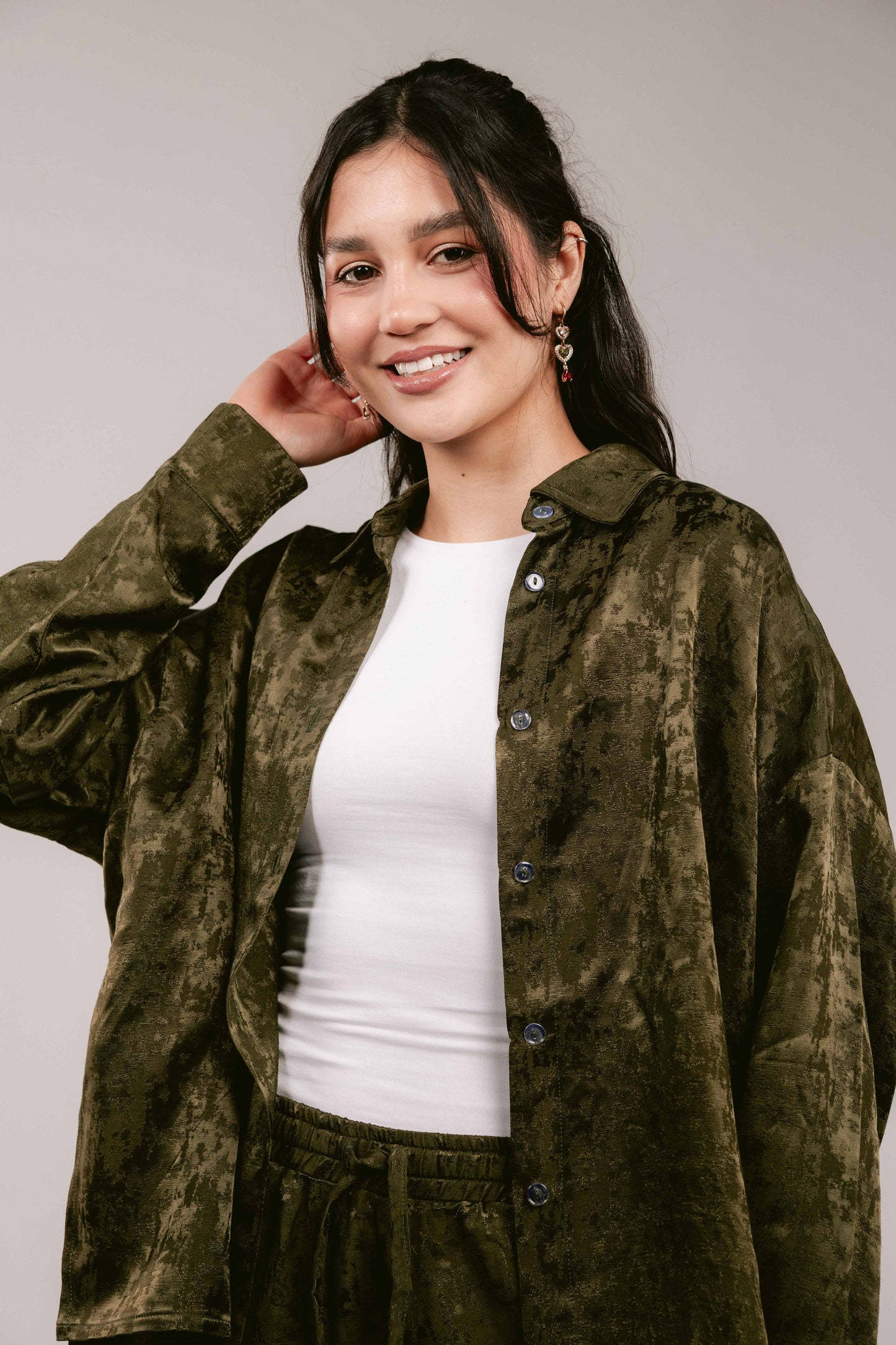 Spring Fever Linen Set - Olive