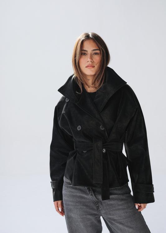 Cool Rider Faux Leather Jacket - Black