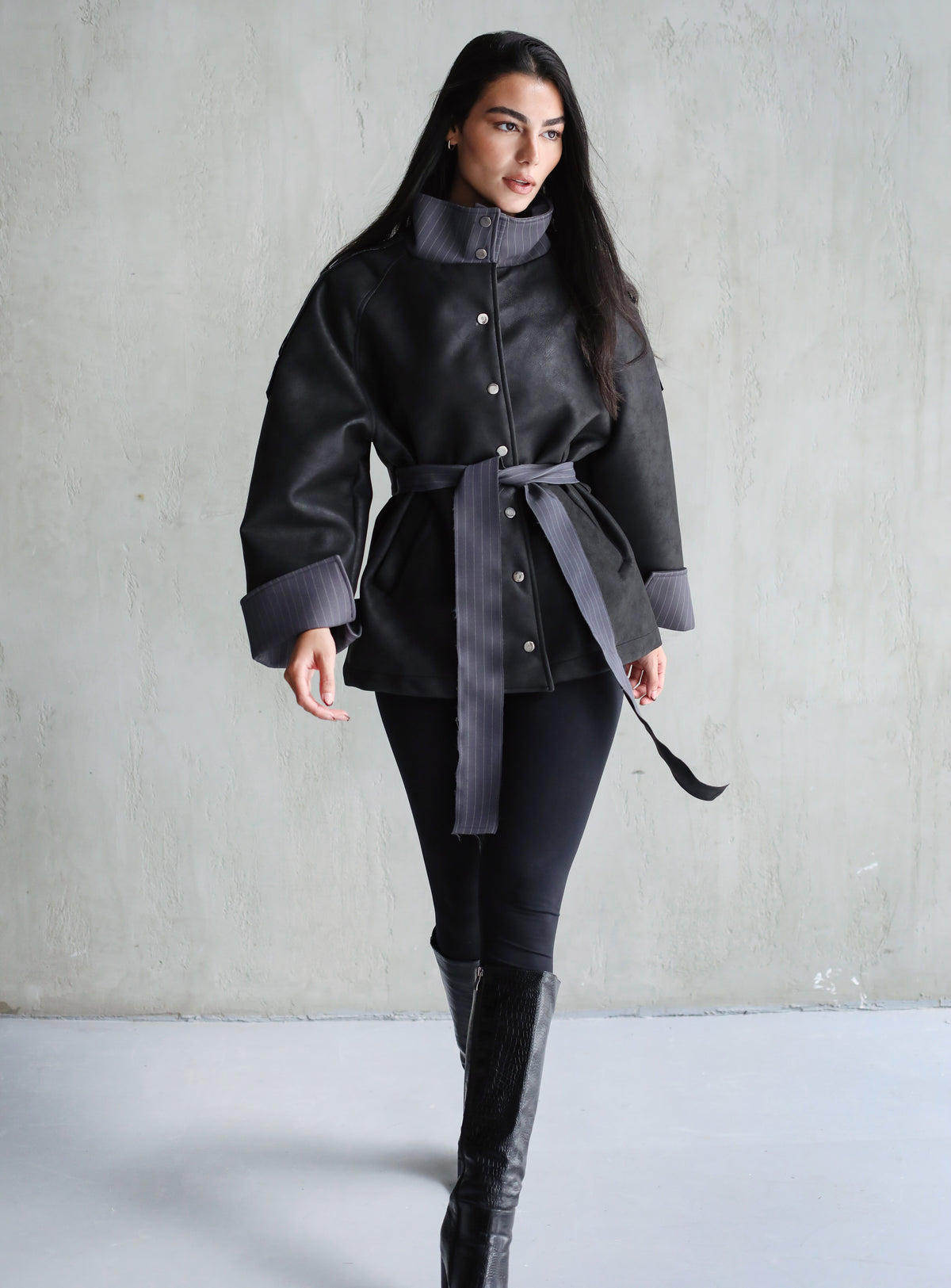 A masterpiece leather jacket - Black