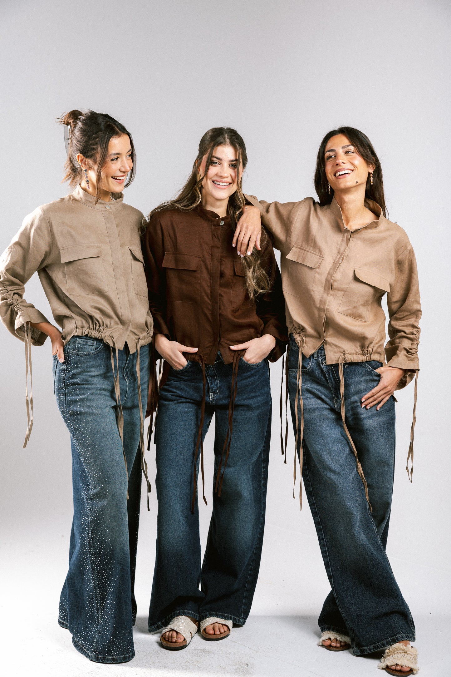 Pretty Fringes Linen Shirt - Brown
