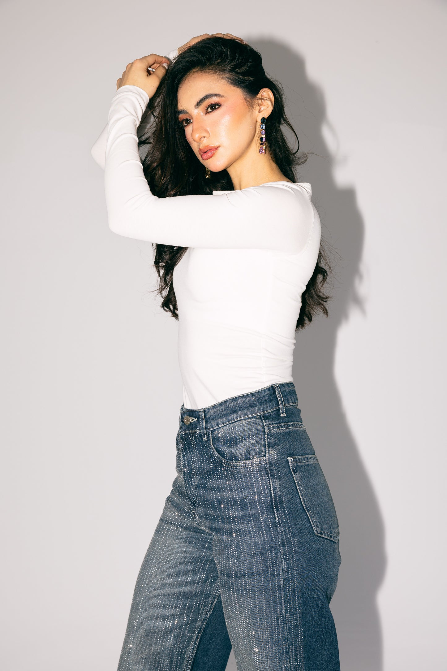 Her Era Denim Pants in Washed Blue