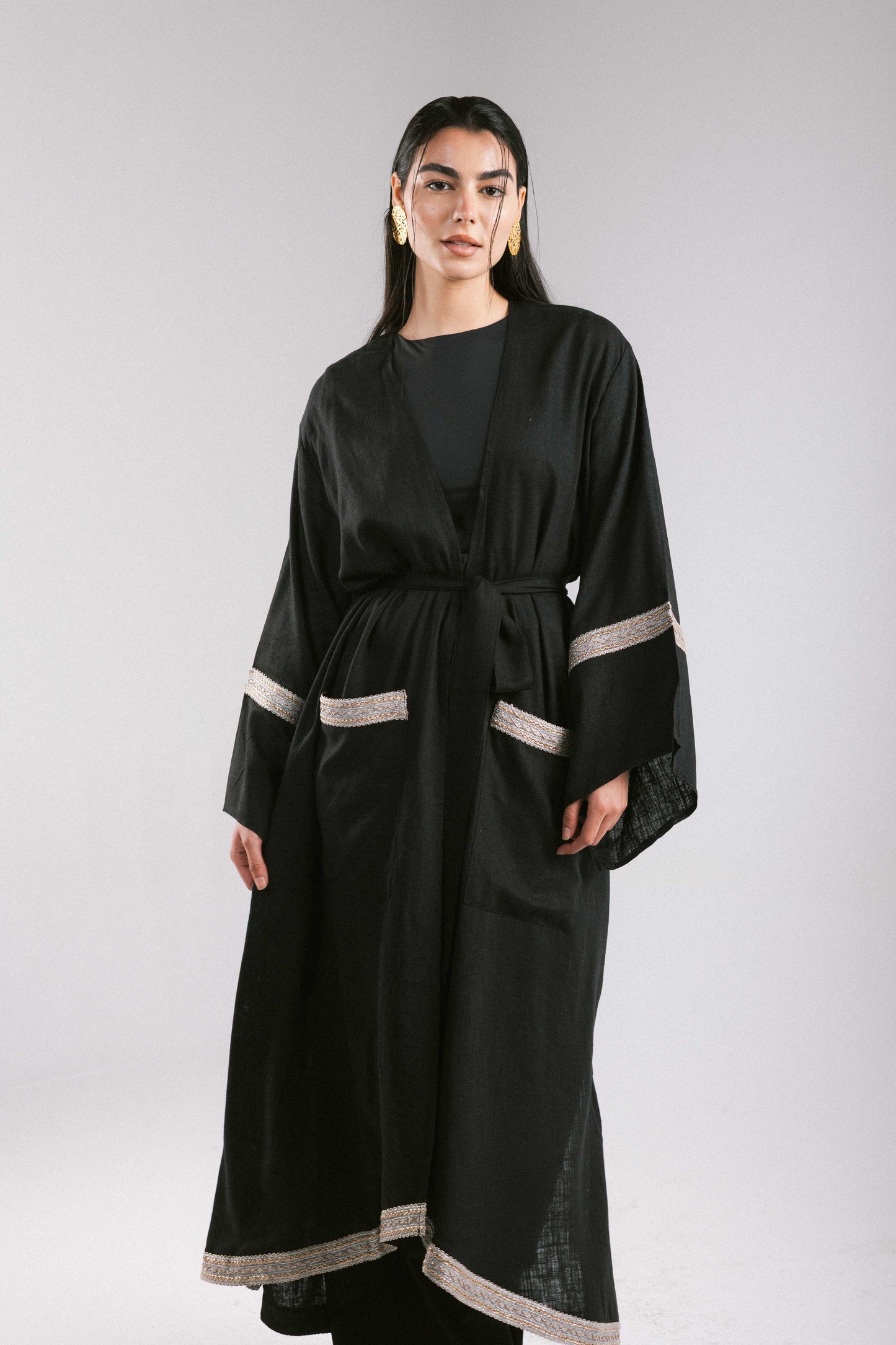 The Linen Kaftan in Black
