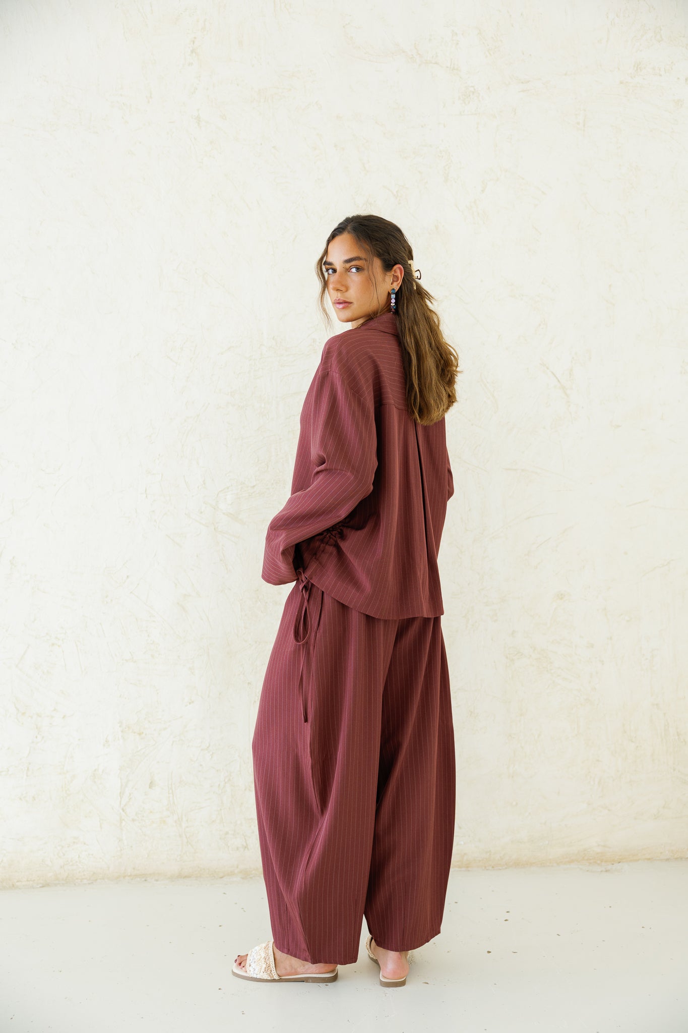 Perfect Tones Striped Set - Burgundy