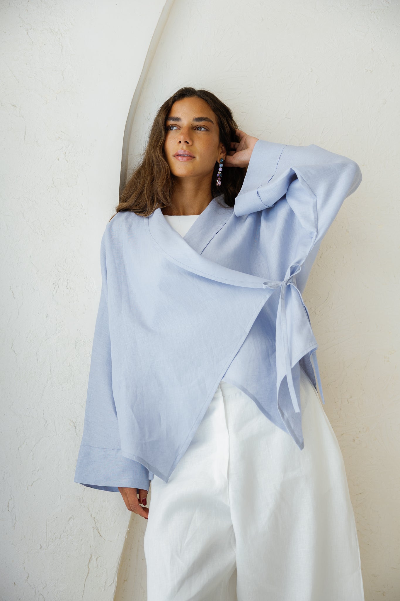 Such A Dreamy Linen Top - Baby Blue