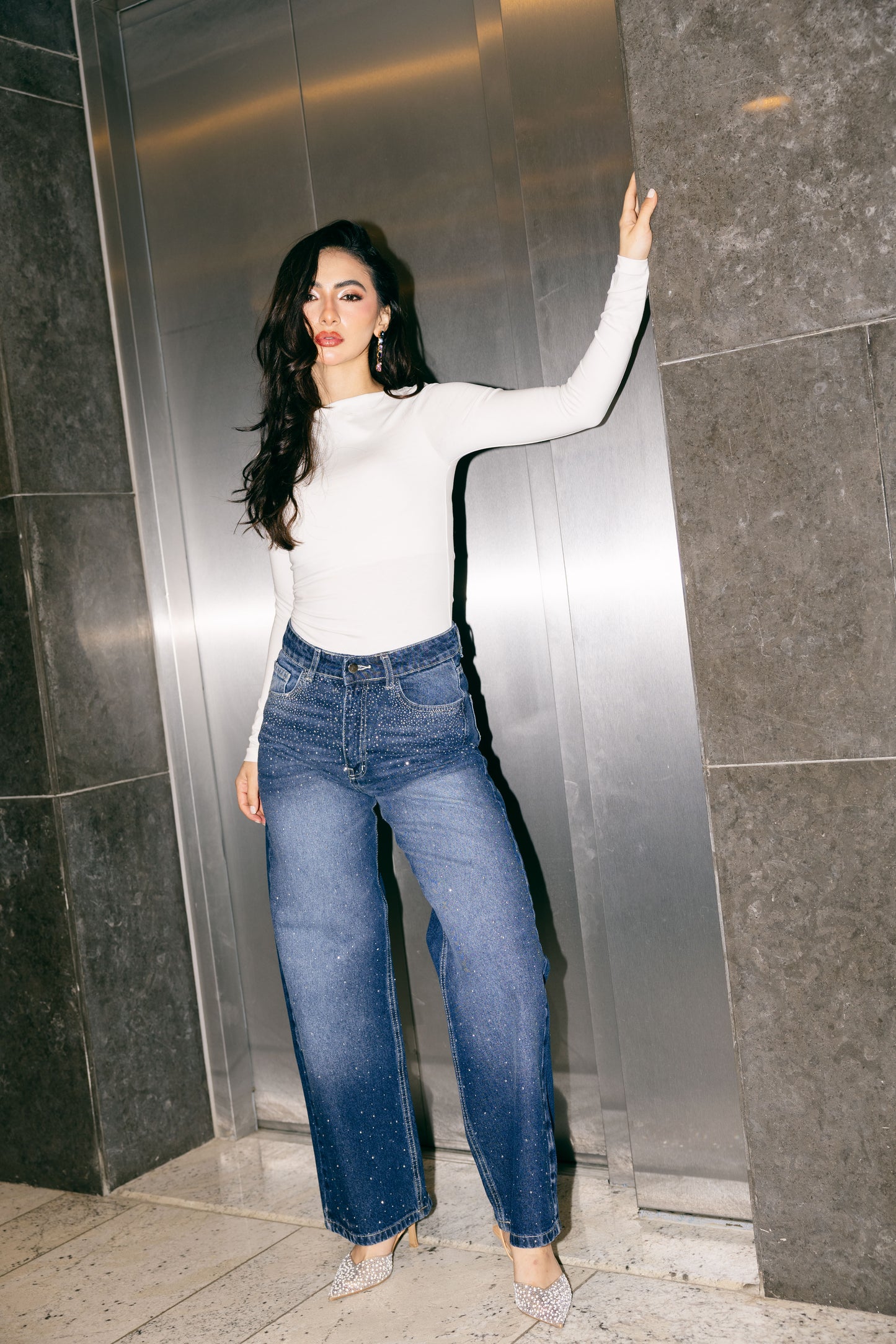 Dazzler Denim Pants - Dark Blue