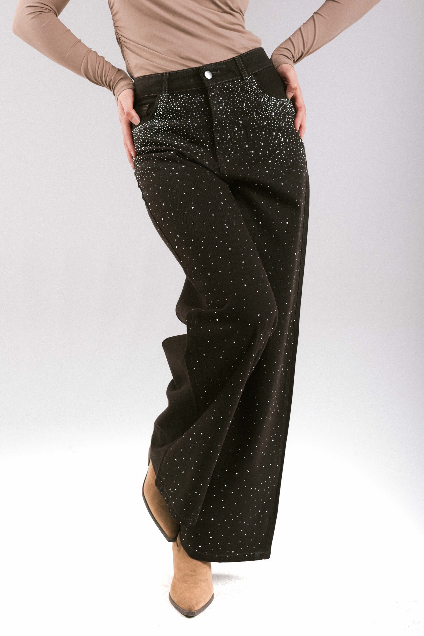 Dazzler Denim Pants - Brown