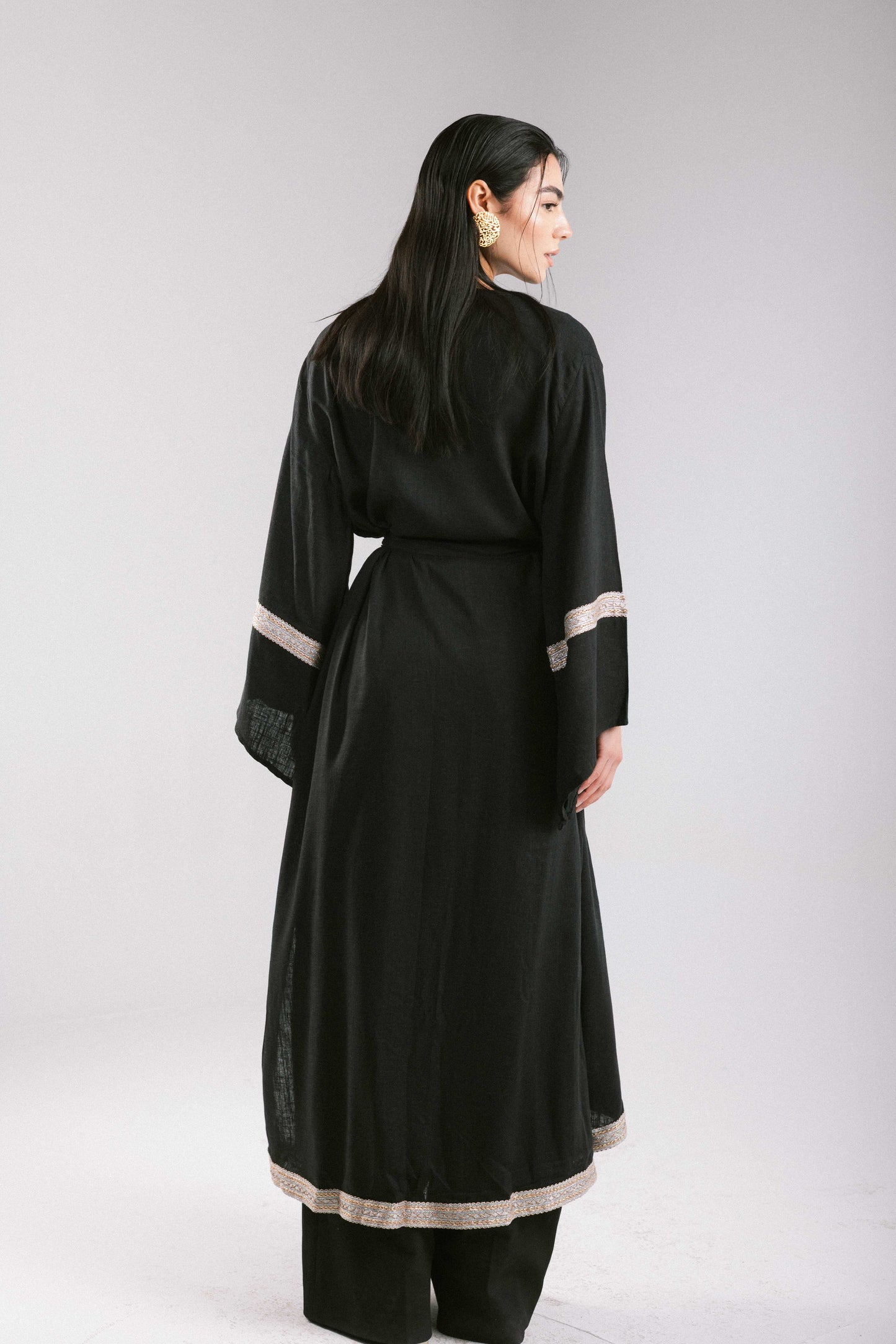 The Linen Kaftan in Black