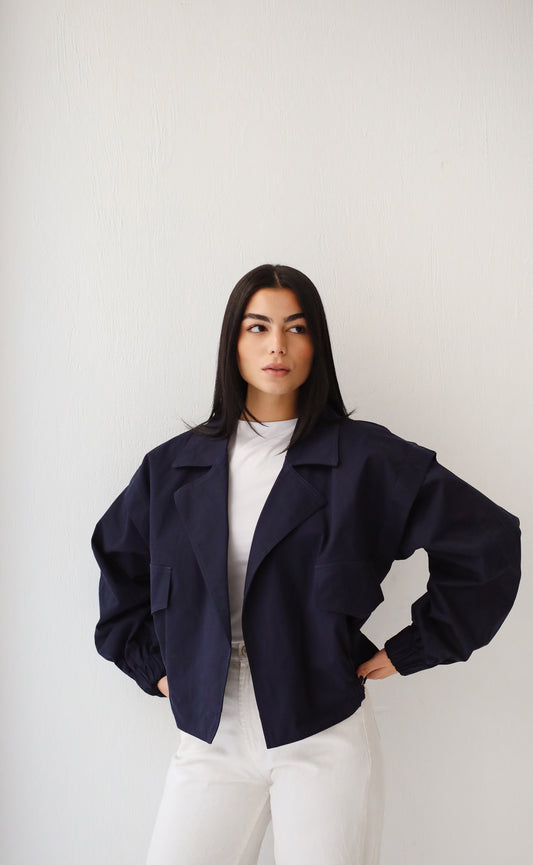 Showstopper Trench Jacket - Navy