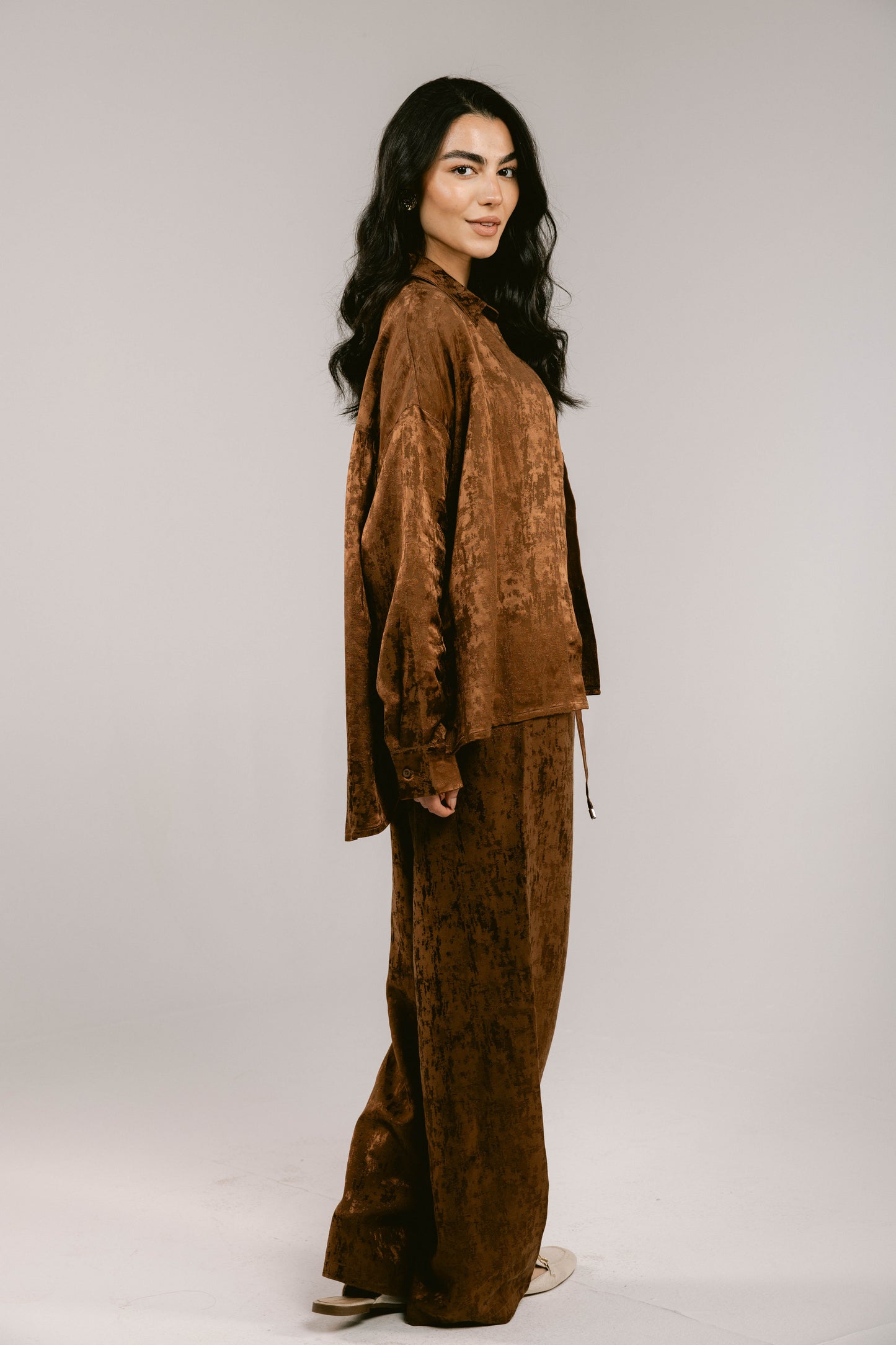 Spring Fever Linen Set - Brown