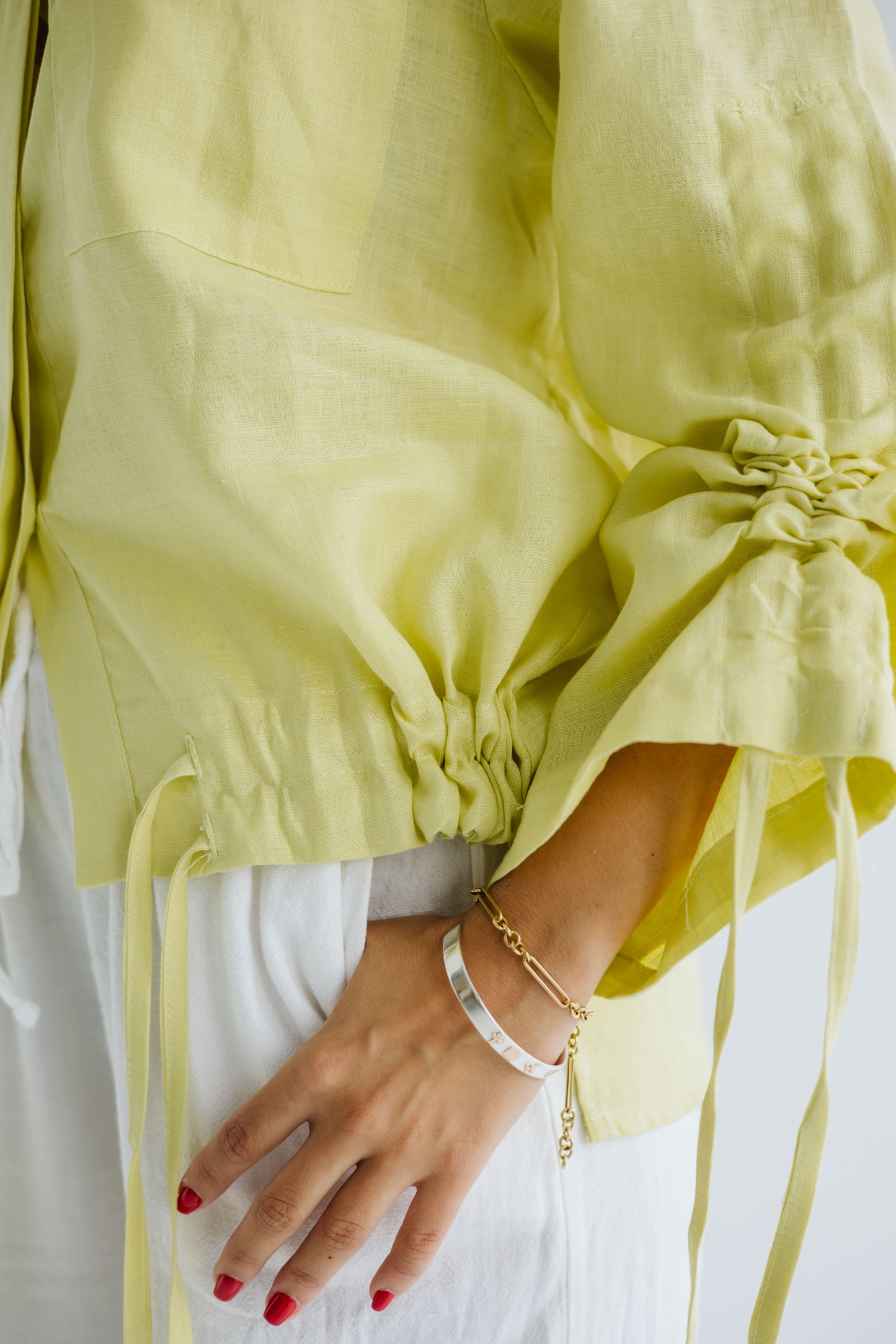 Pretty Fringes Linen Shirt - Butter Yellow