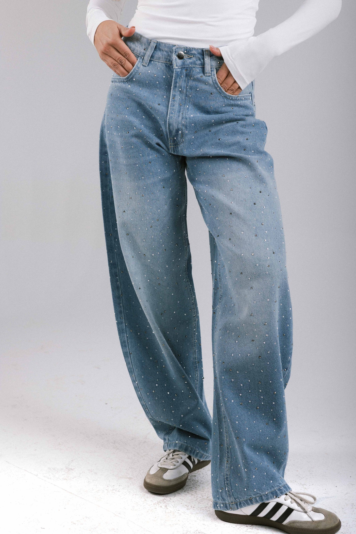 She Rises Denim Pants in Blue