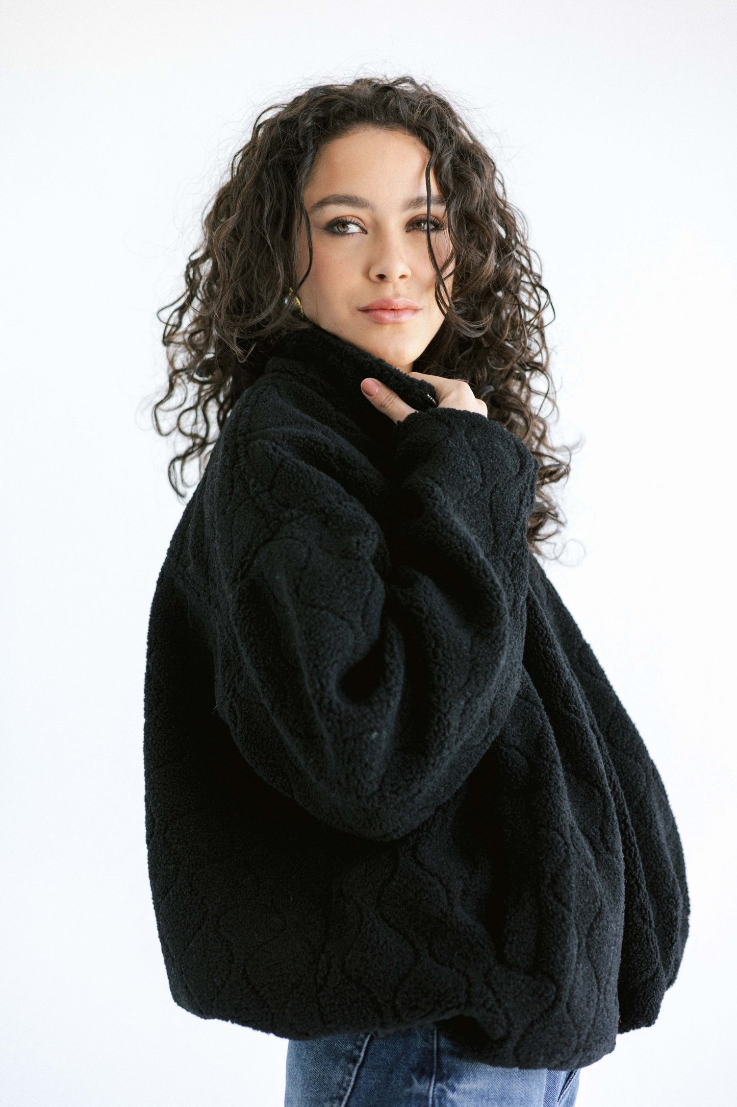 Snug Teddy Jacket - Black