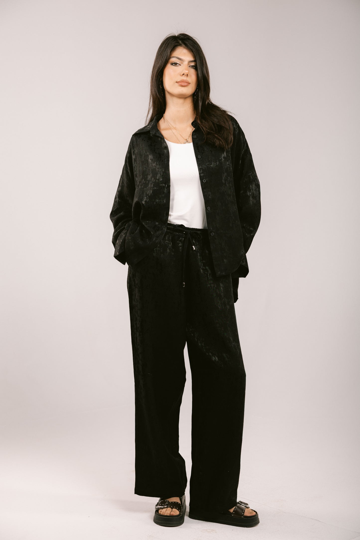 Spring Fever Linen Set - Black