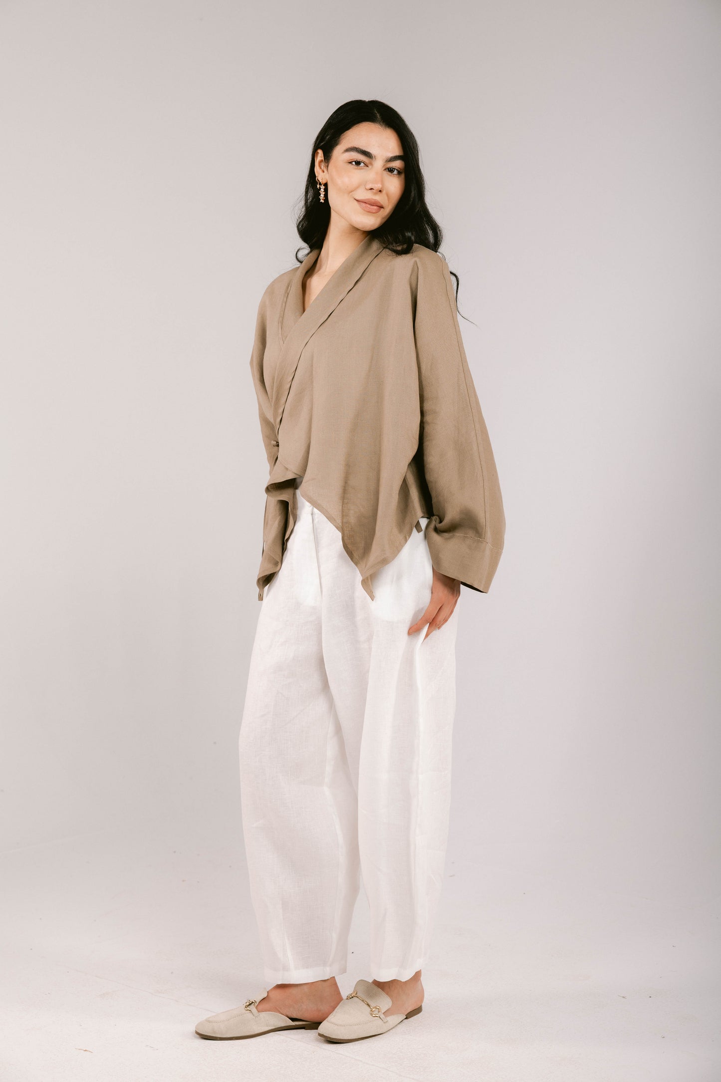 Such A Dreamy Linen Top - Taupe