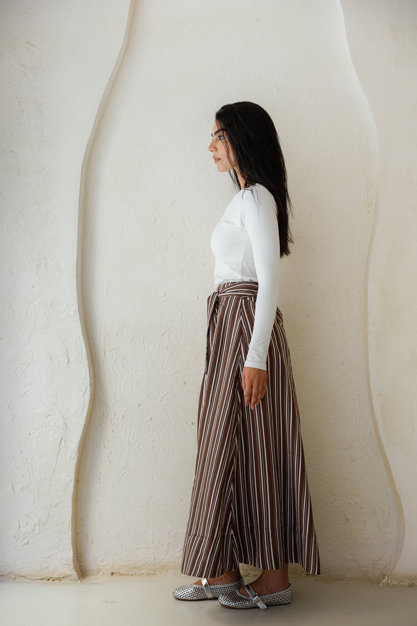 Your Favorite Striped Skirt - Brown