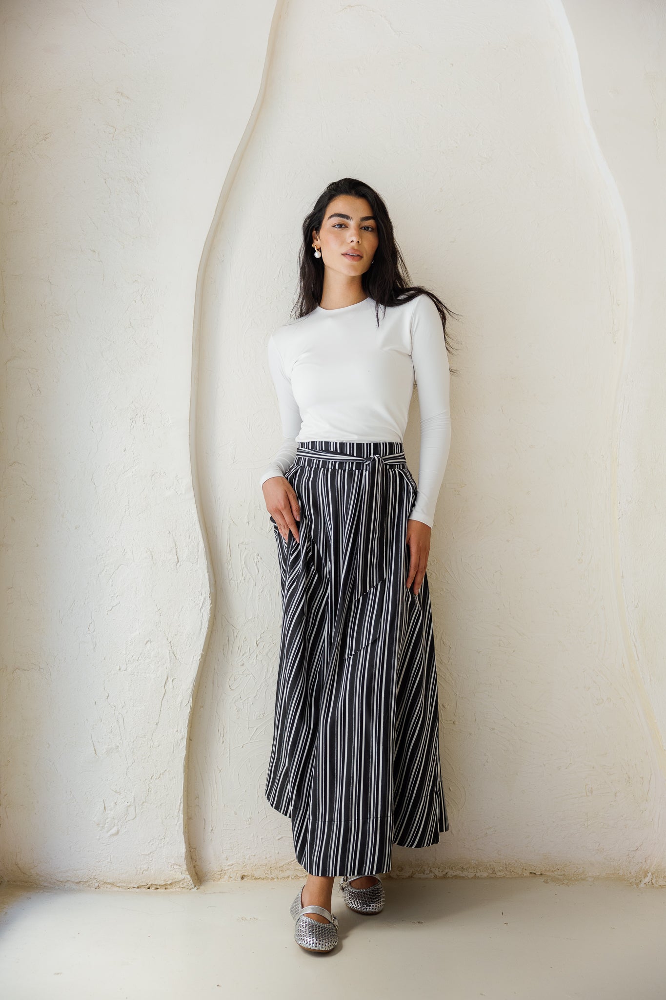 Your Favorite Striped Skirt - Black