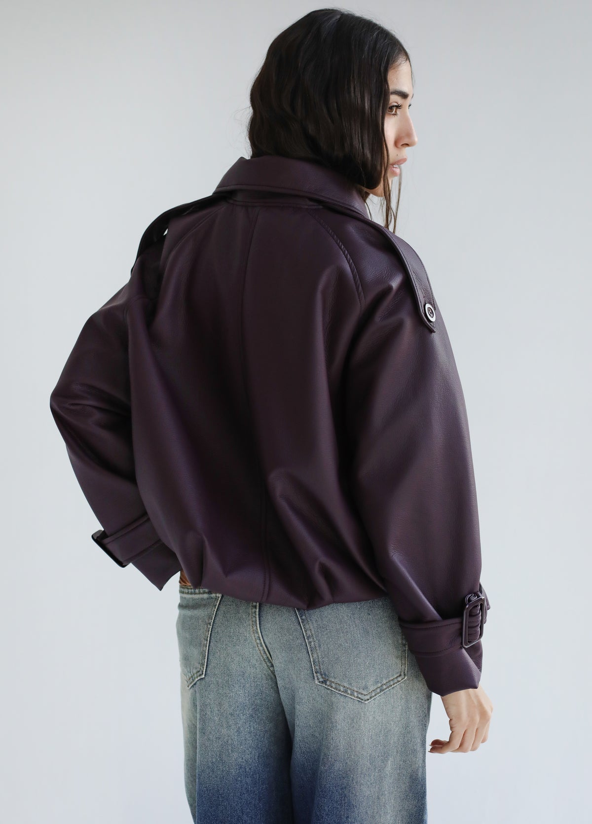 Instant Attraction Leather Jacket - Burgundy