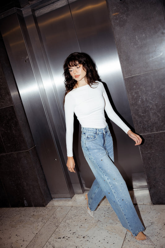 Loved You First Denim Pants in Blue