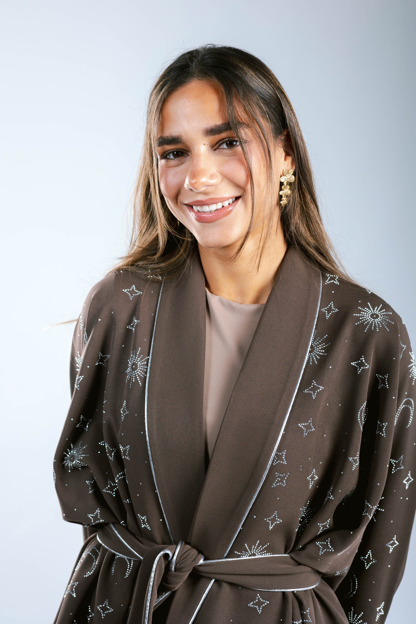 Over The Moon Kaftan in Brown