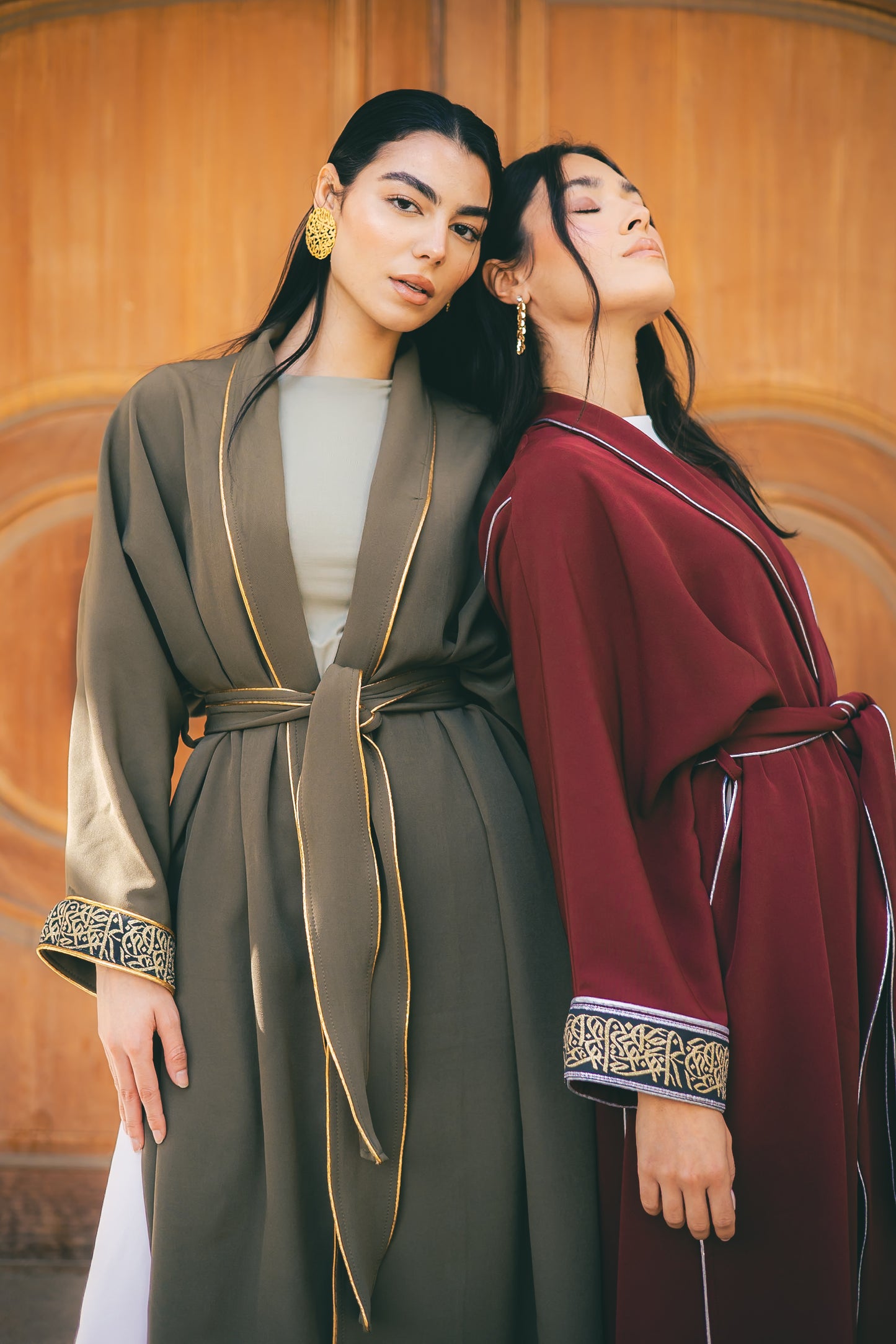 The Arabesque Kaftan in Burgundy