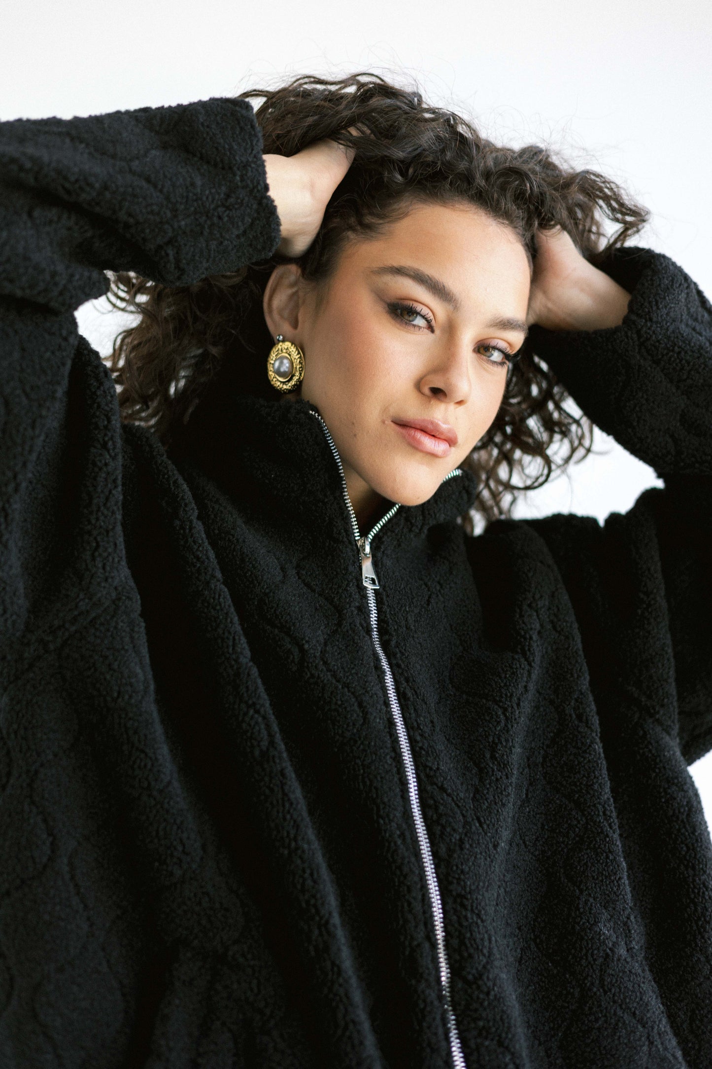 Snug Teddy Jacket - Black