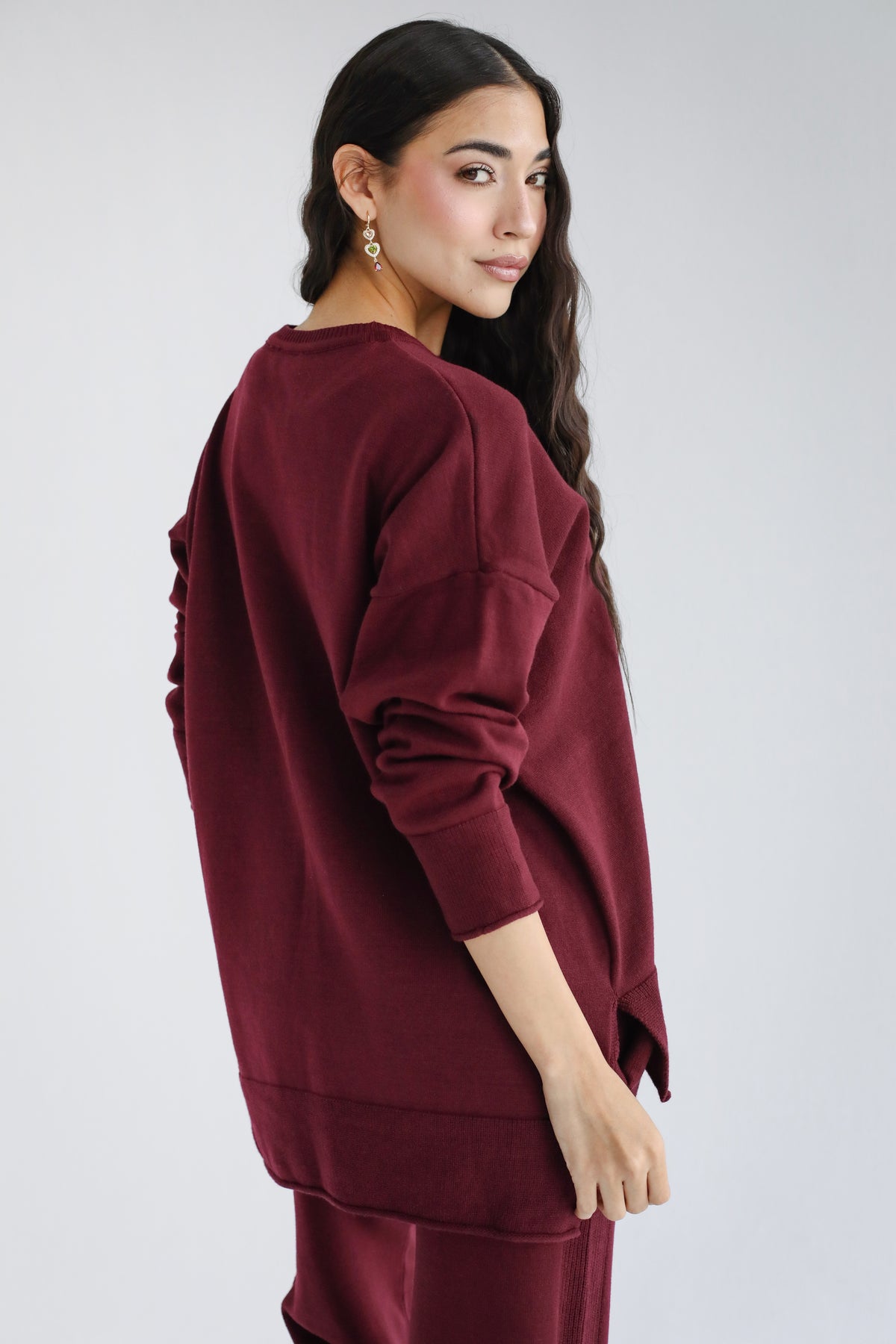 Good Feels Knit Set - Burgundy