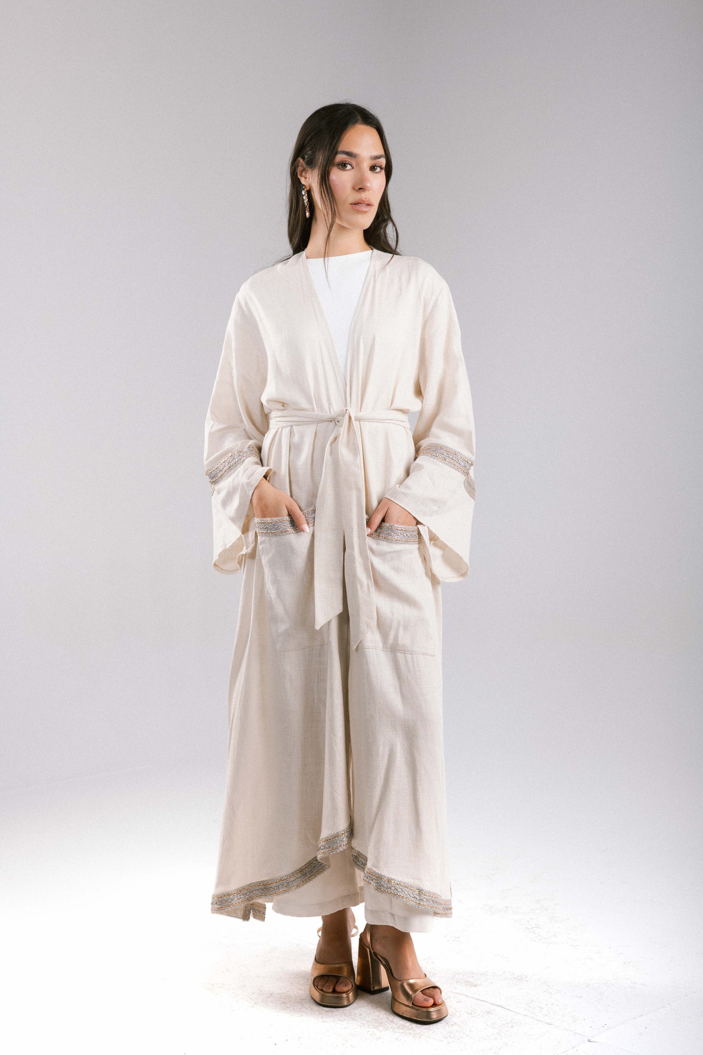 The Linen Kaftan in Beige