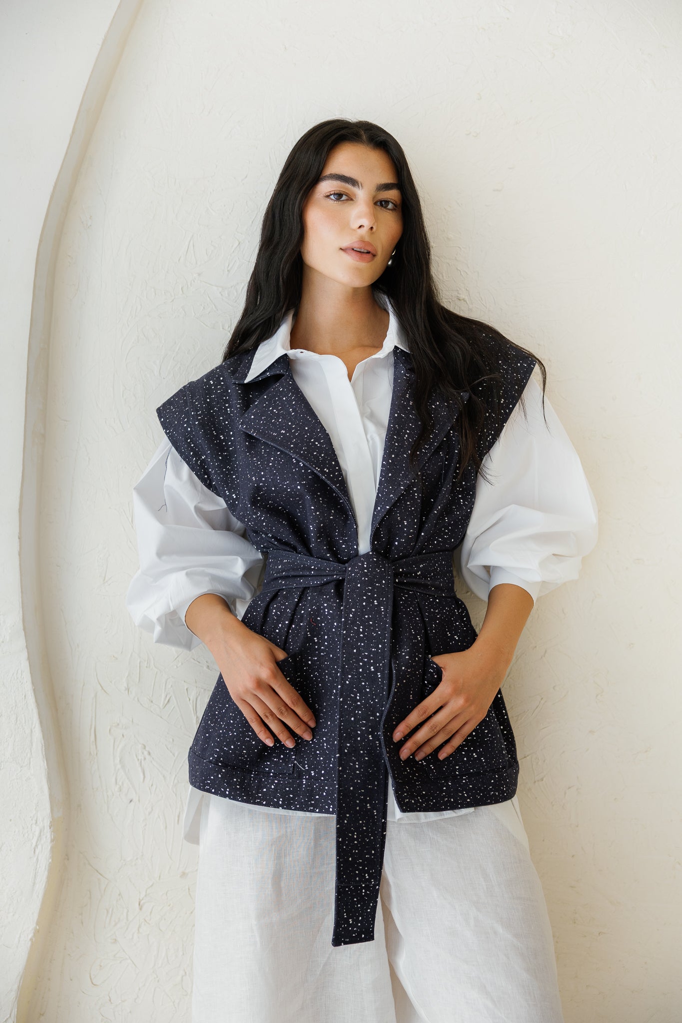You Have My Heart Denim Vest - Dark Blue