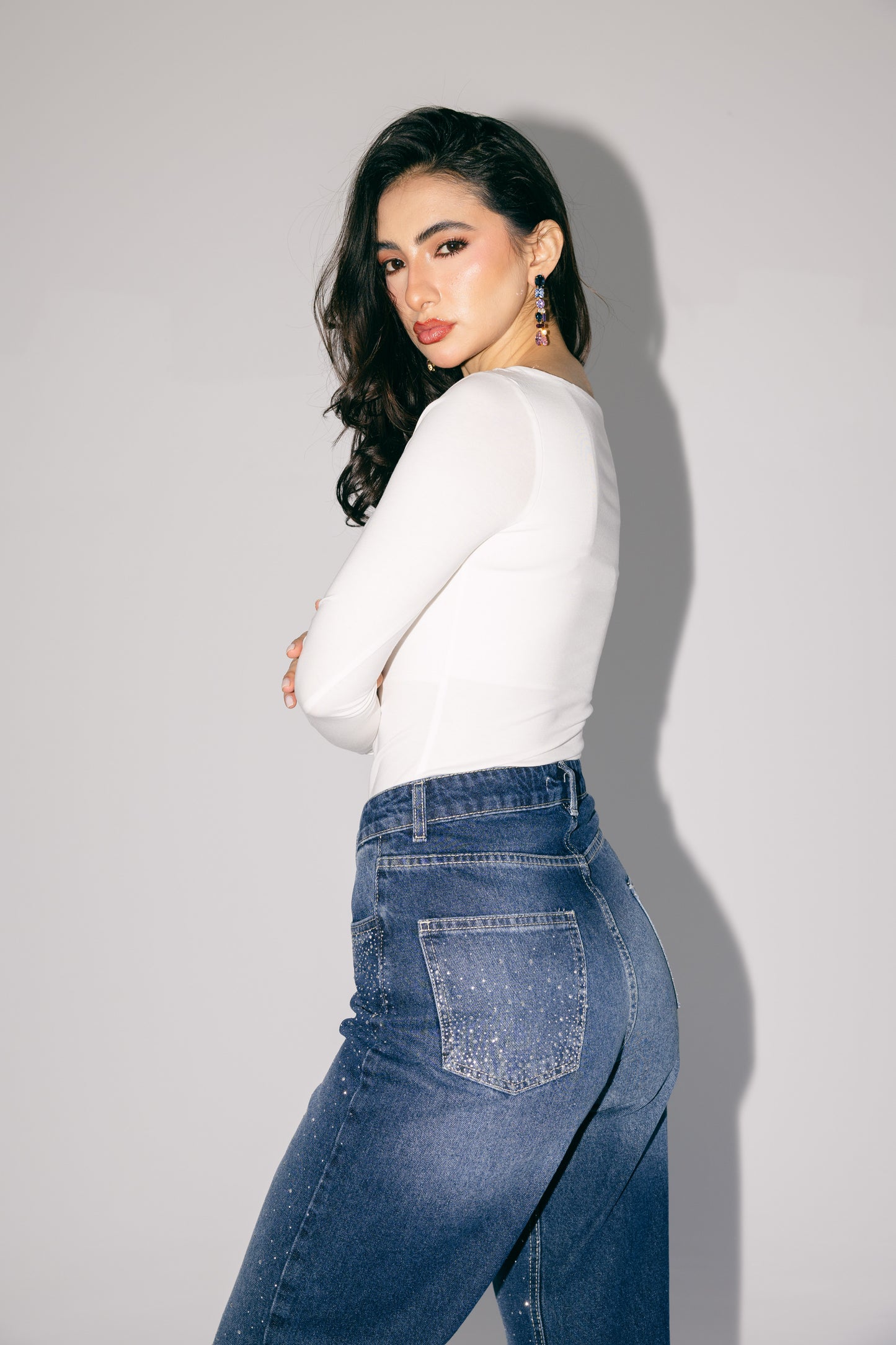 Dazzler Denim Pants - Dark Blue