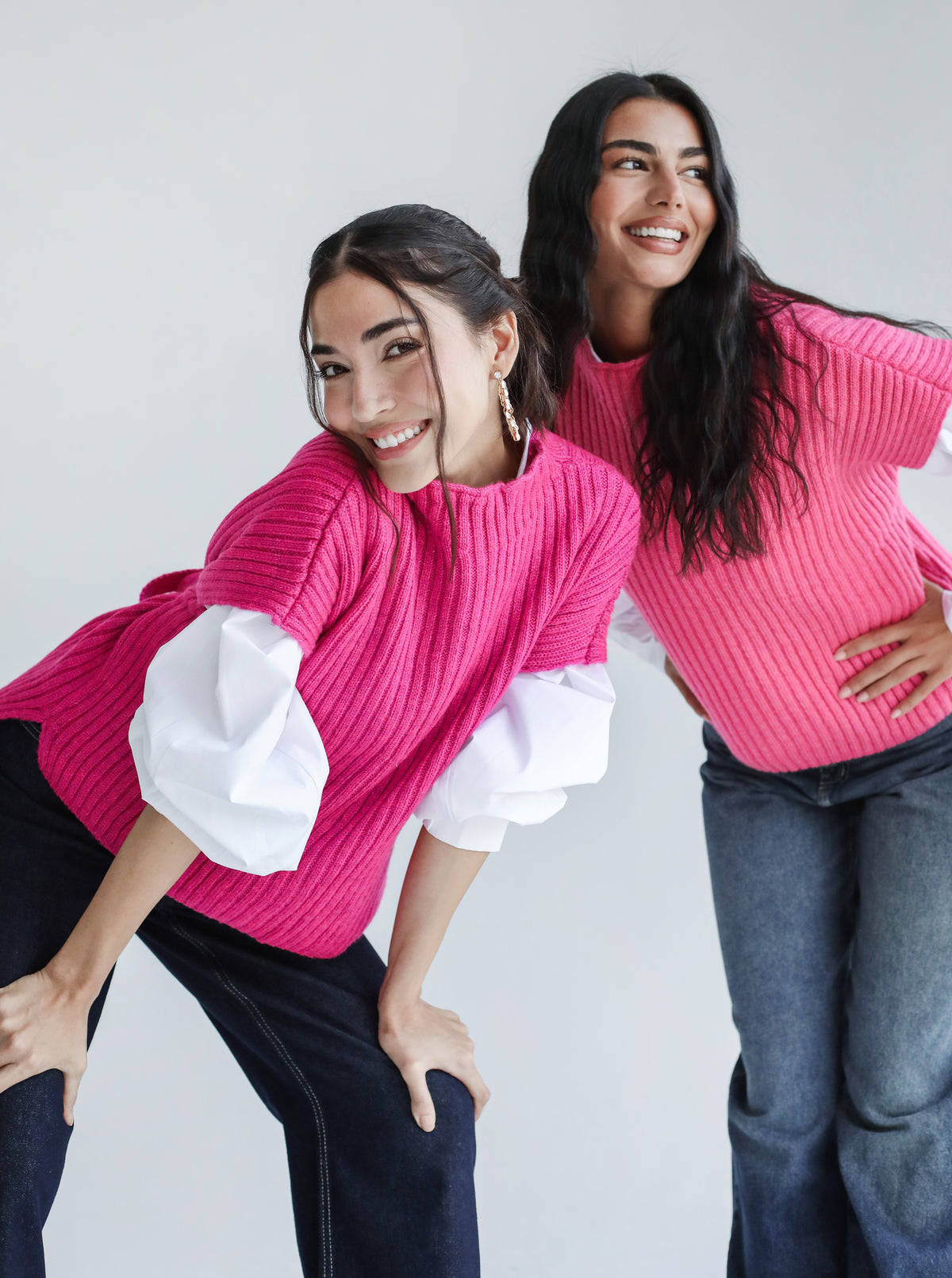Sun Dazed Knit Vest - Fuchsia
