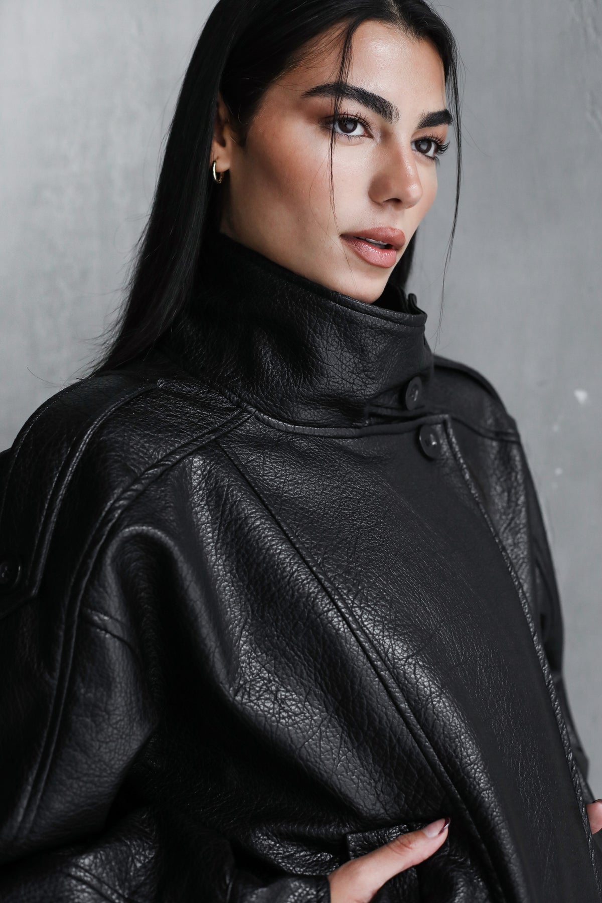 One of One Leather Biker Jacket - Black